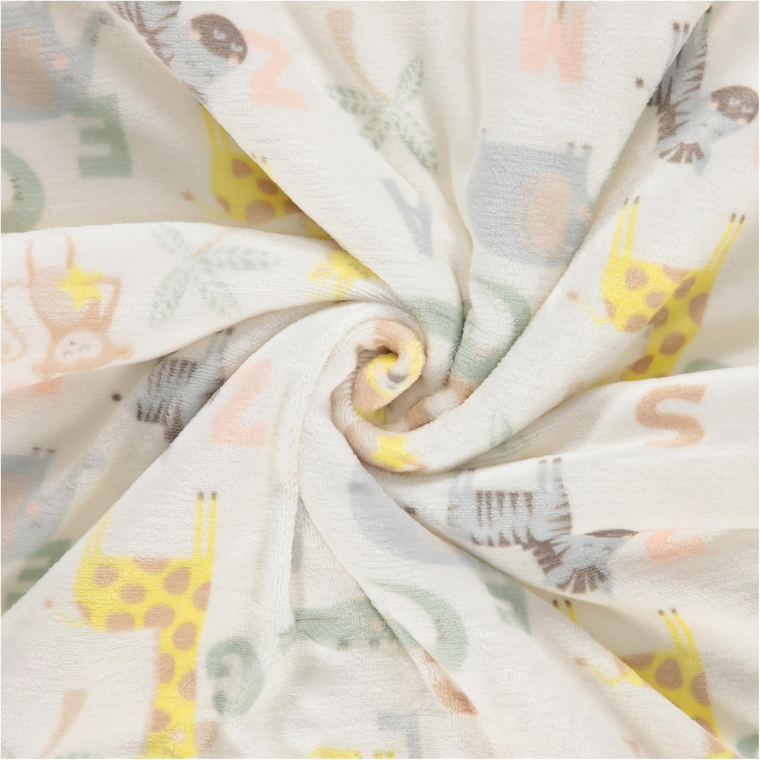 Cudlie 2-Ply Infant Blanket with Dinosaur and Alphabet Prints