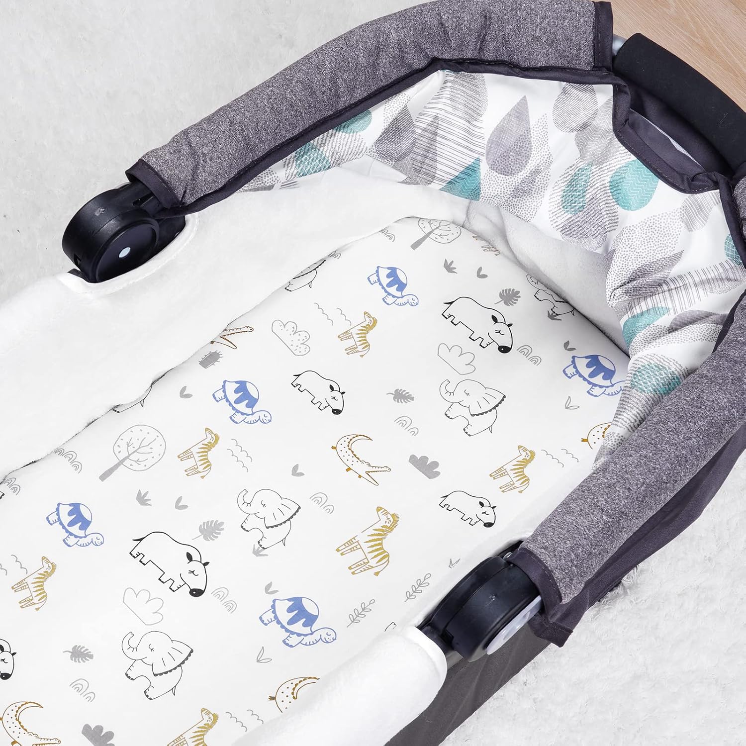 PHF 100 Cotton Bassinet Sheets 2 Pack - Woodland Animals