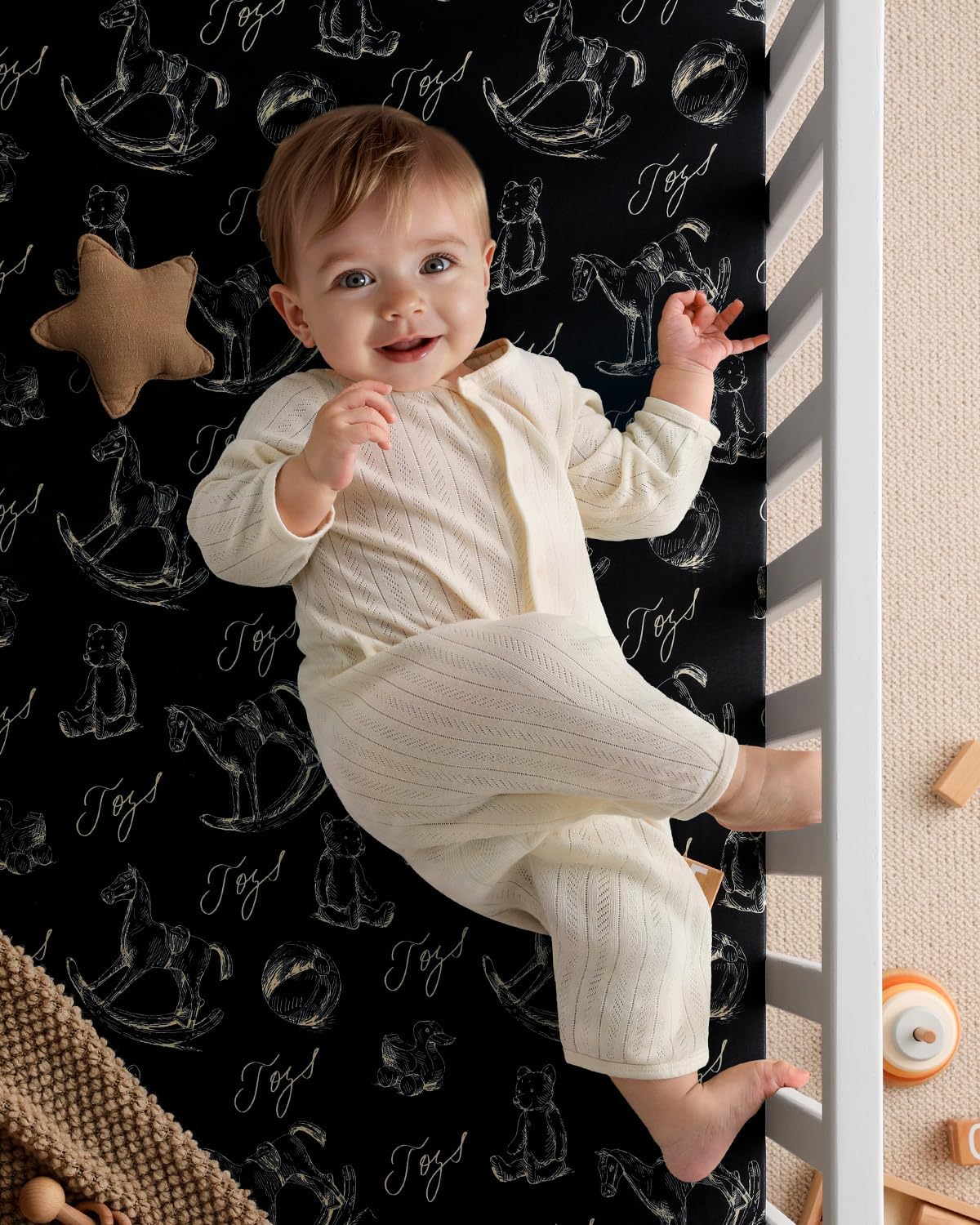 Yoofoss Pack and Play Sheets 2 Pack - 38x26 Mini Crib Fitted Neutral