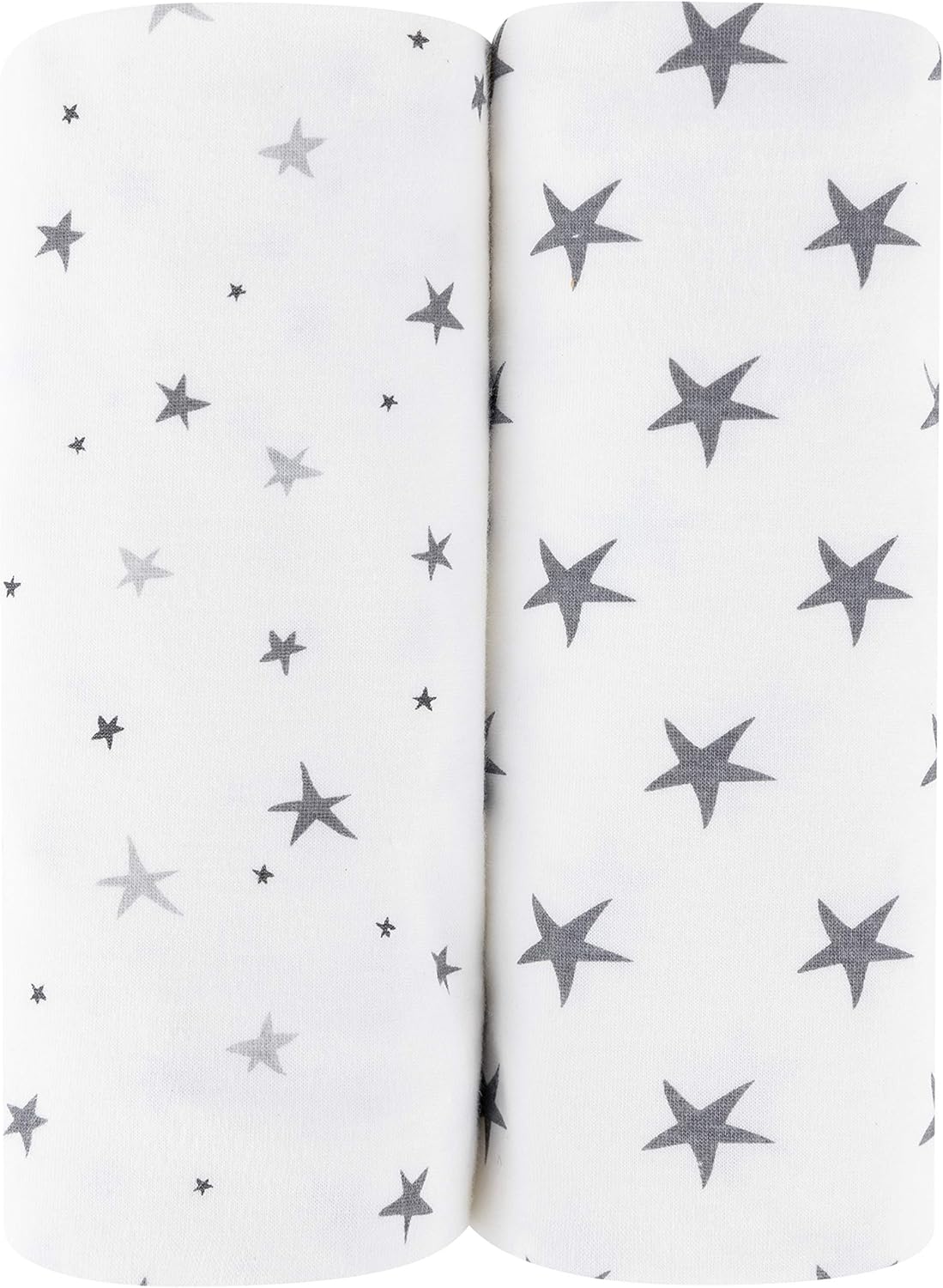 Elys Co Waterproof Changing Pad Cover Set - Grey Stars