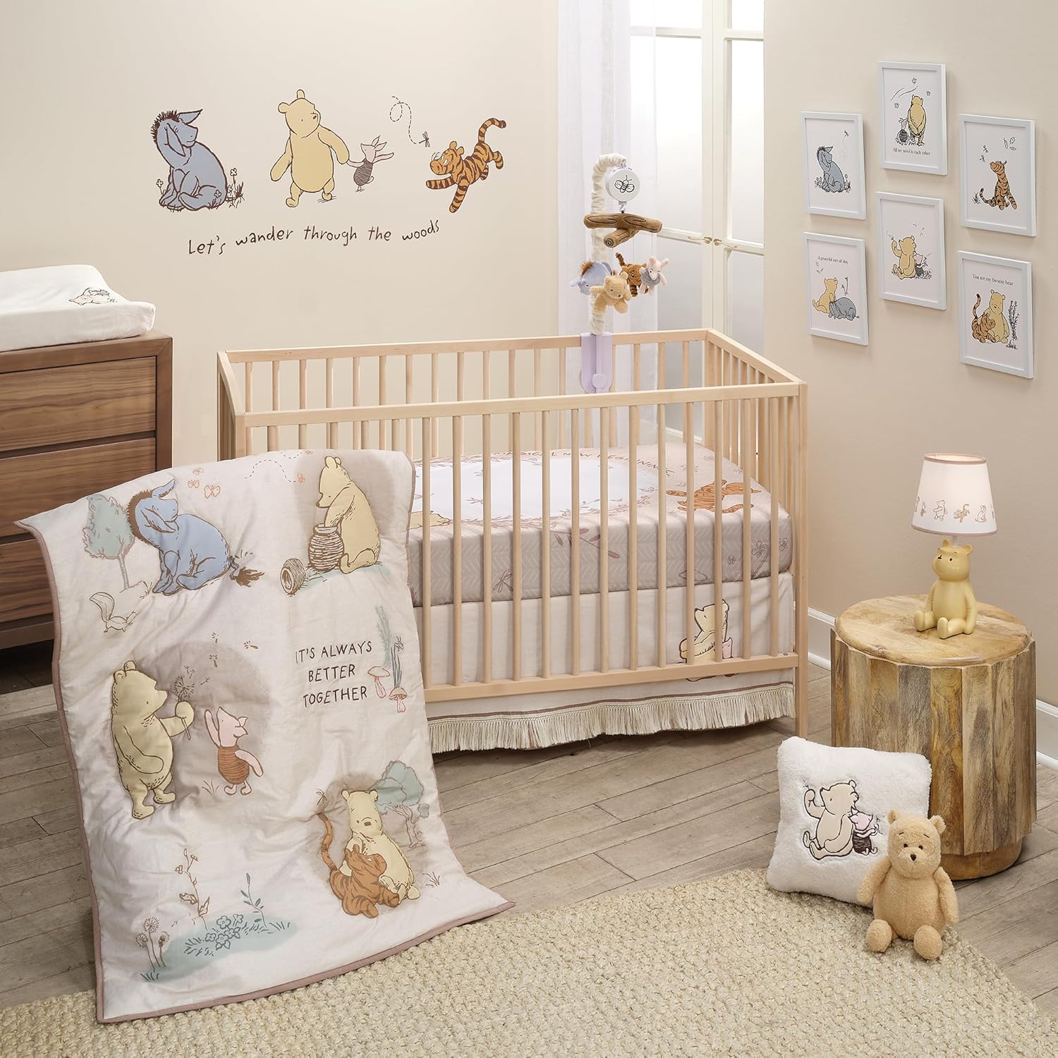 Lambs Ivy Disney Baby Pooh Bear Pals 3Piece Crib Bedding Set