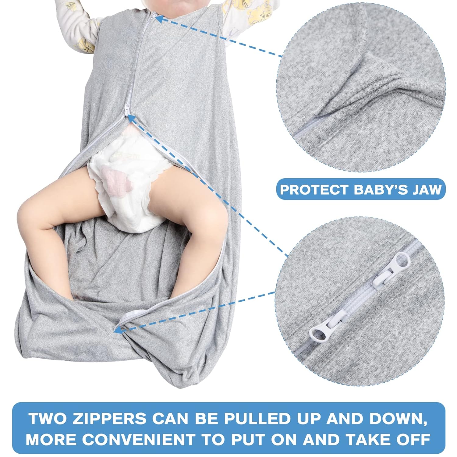 3 Pack Baby Sleep Sack 12-18 Months Rayon Cotton