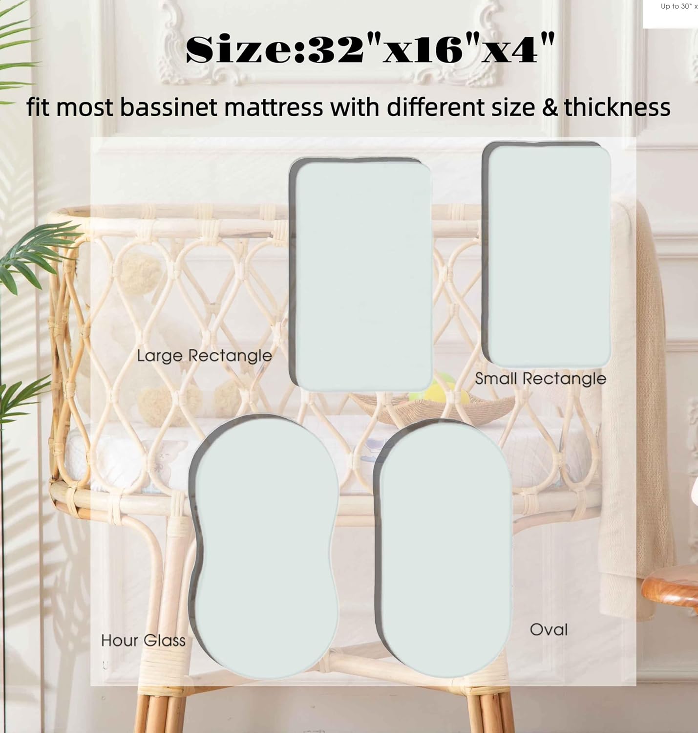 SDY Mushroom Bassinet Sheets Set 2 Pack