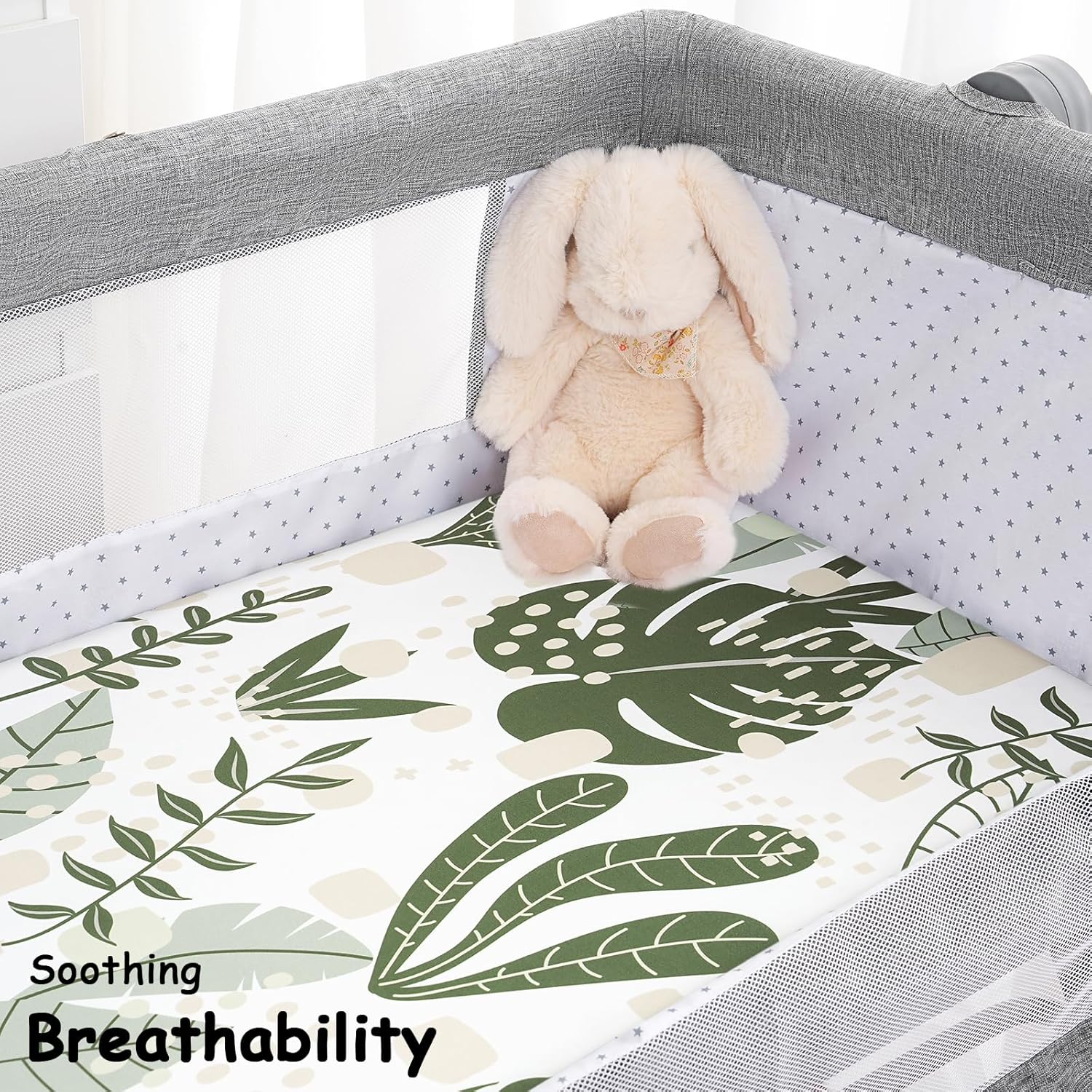 Yoofoss Bassinet Sheets 3-Pack Fitted Set