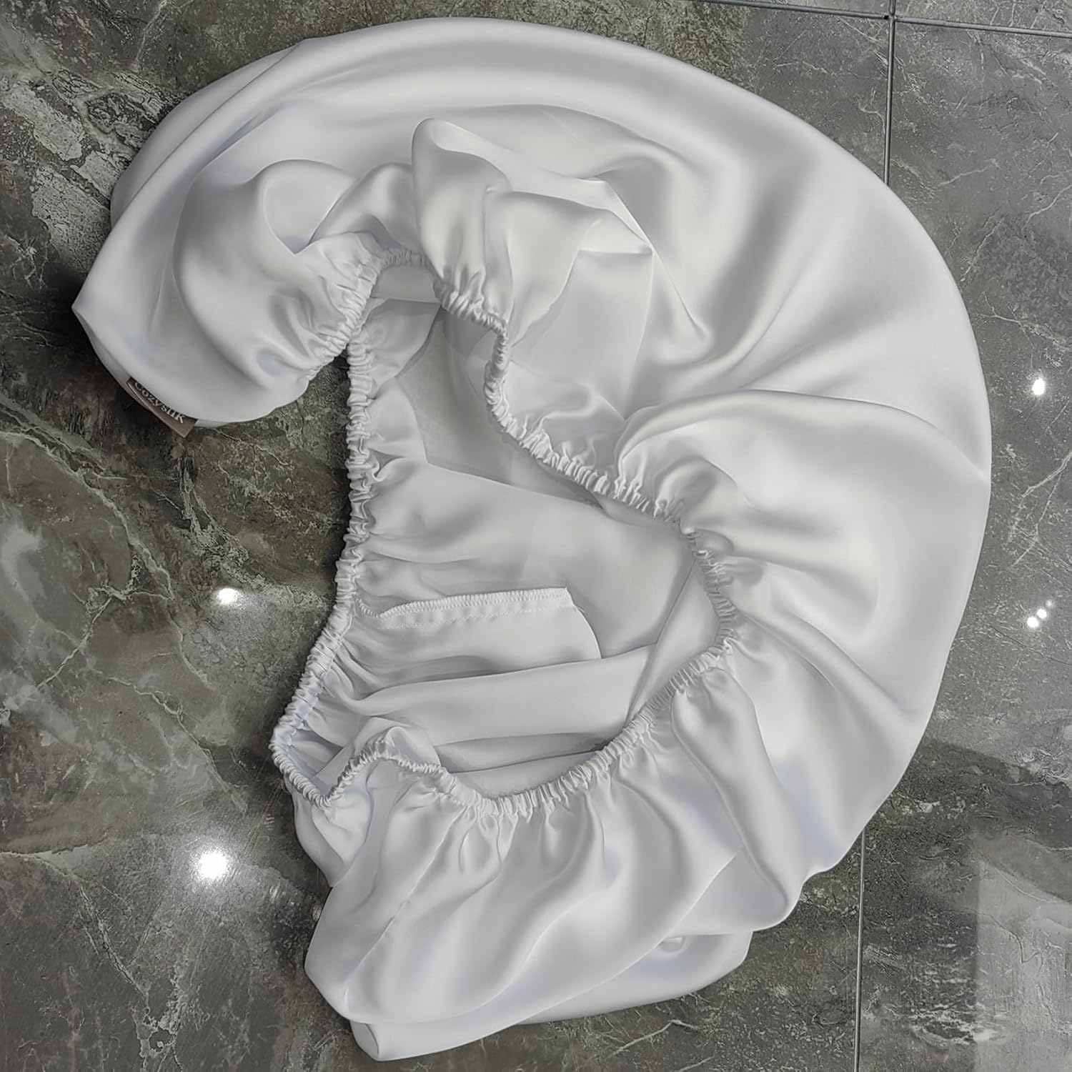 Cozysilk 2 Pack Satin Chiffon Bassinet Sheets Soft Silky White and Gray