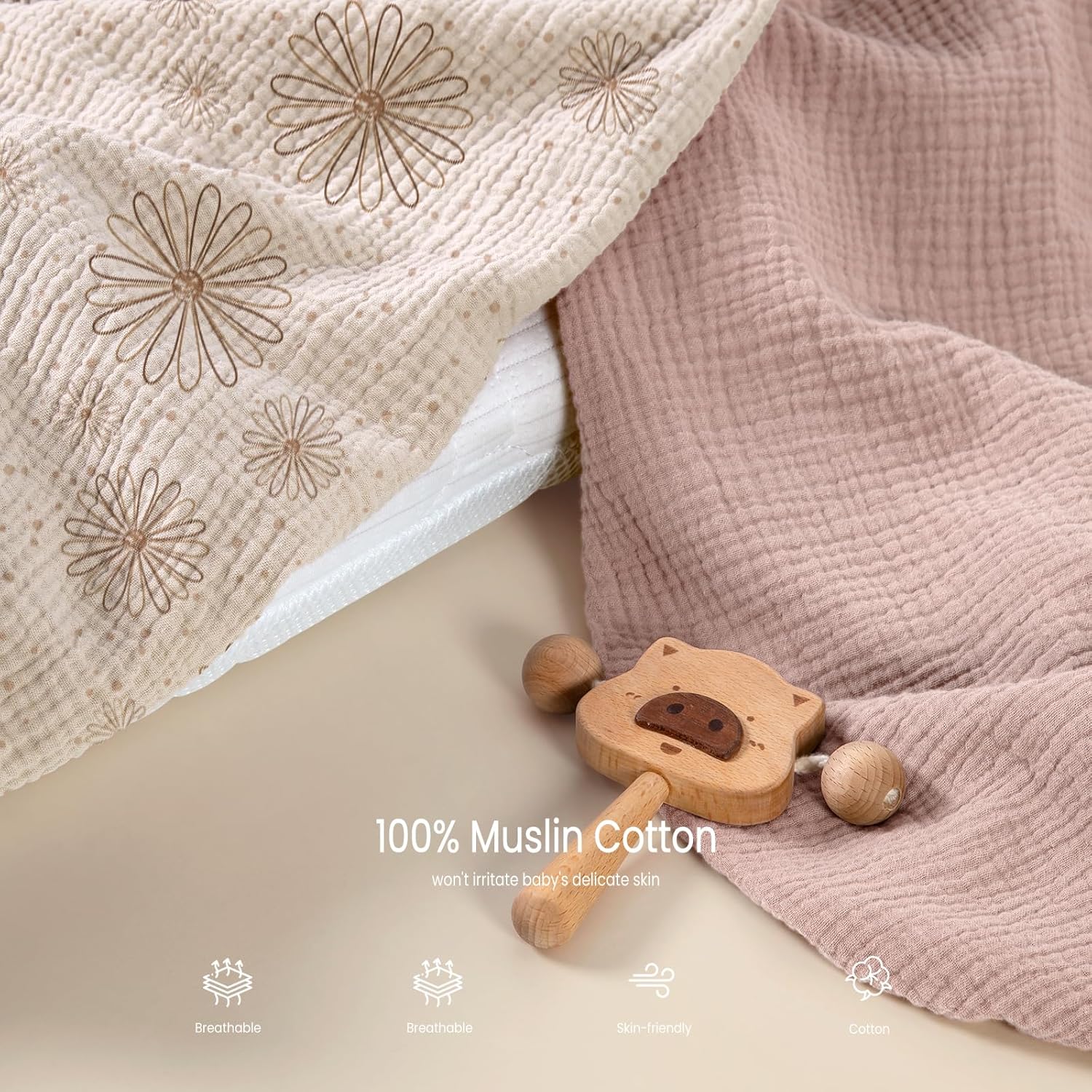 Lulumoon Muslin Bassinet Sheets for Boys and Girls