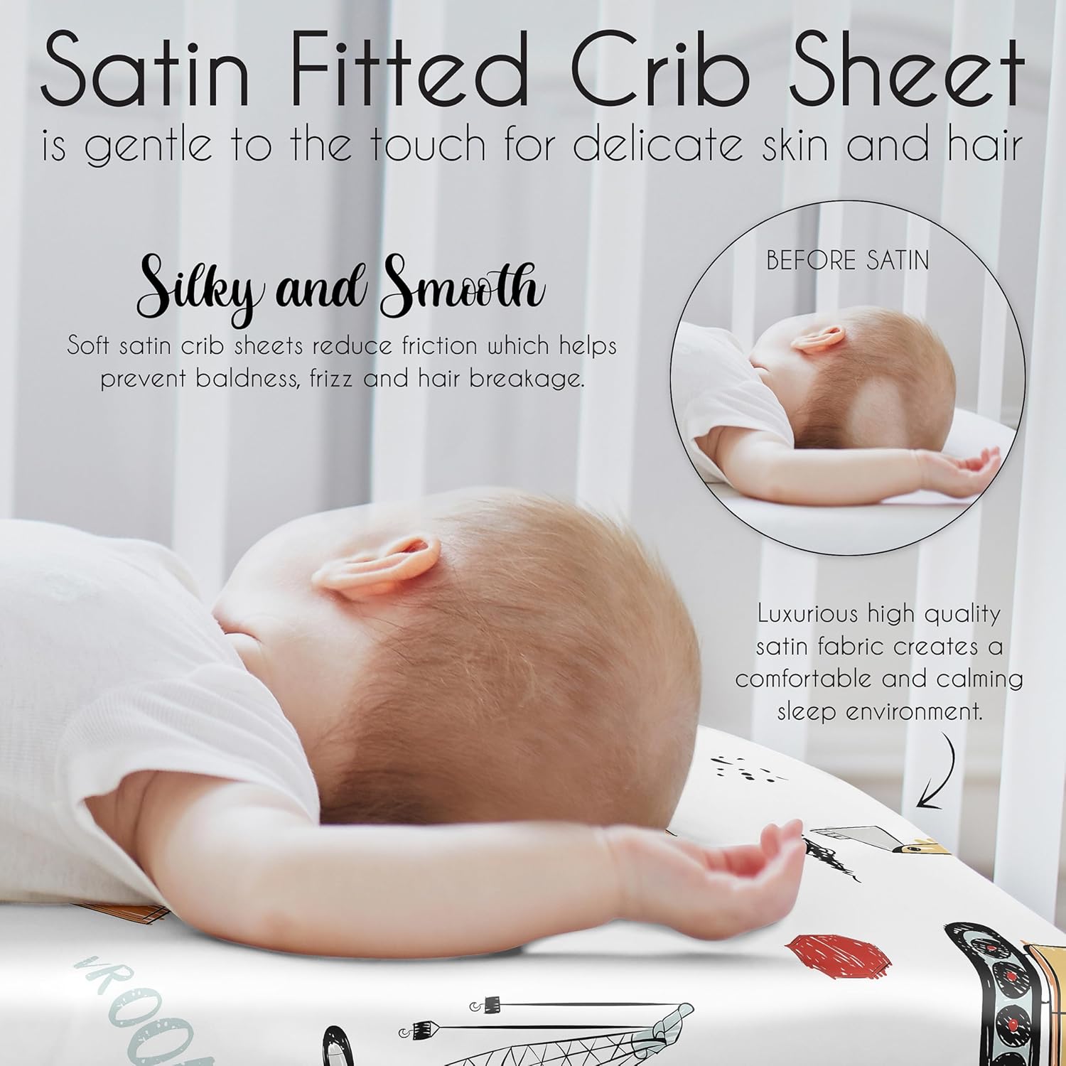 Sweet Jojo Designs Construction Truck Crib Sheet 1