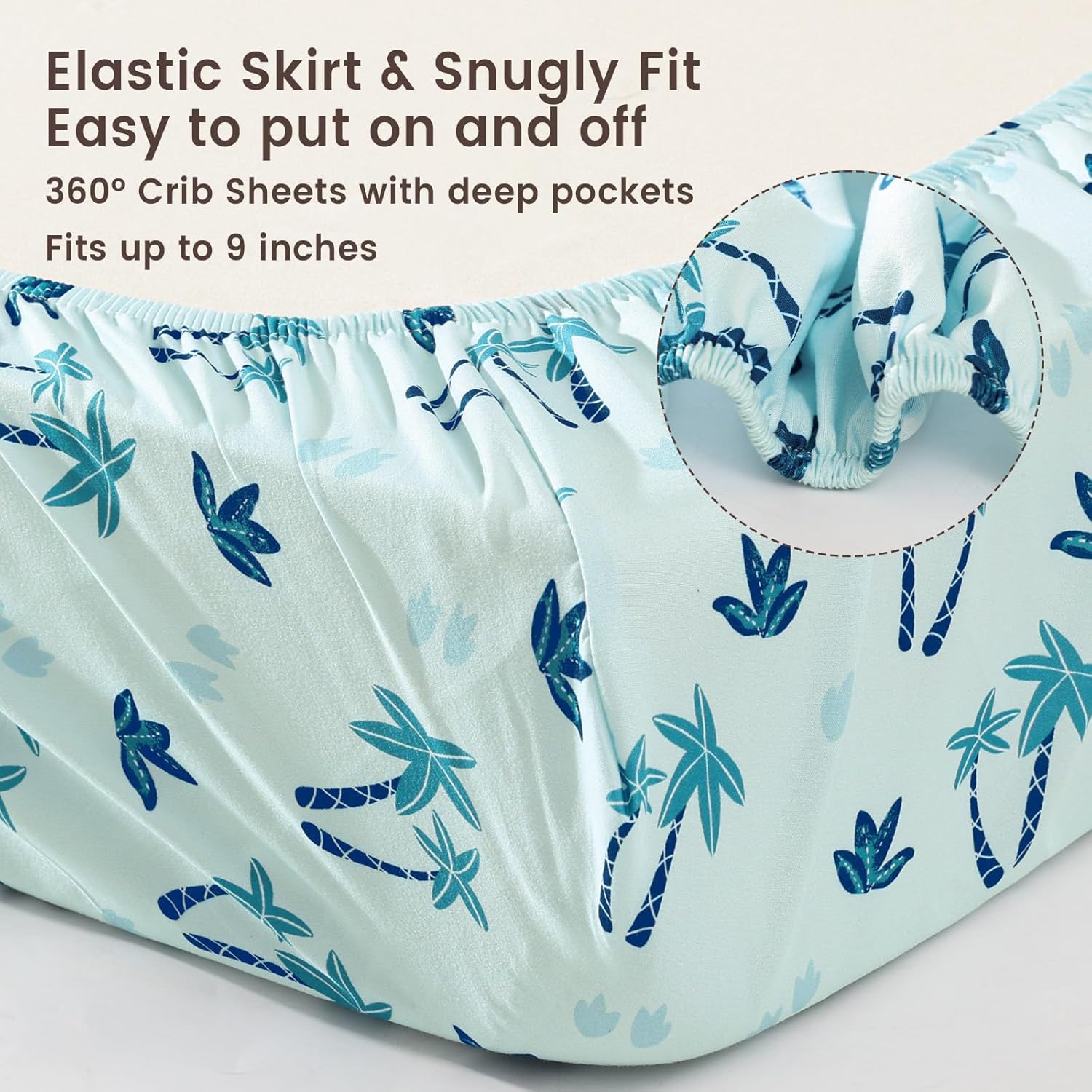 Davids Kids 3 Pack Crib Sheets Dinosaur Blue