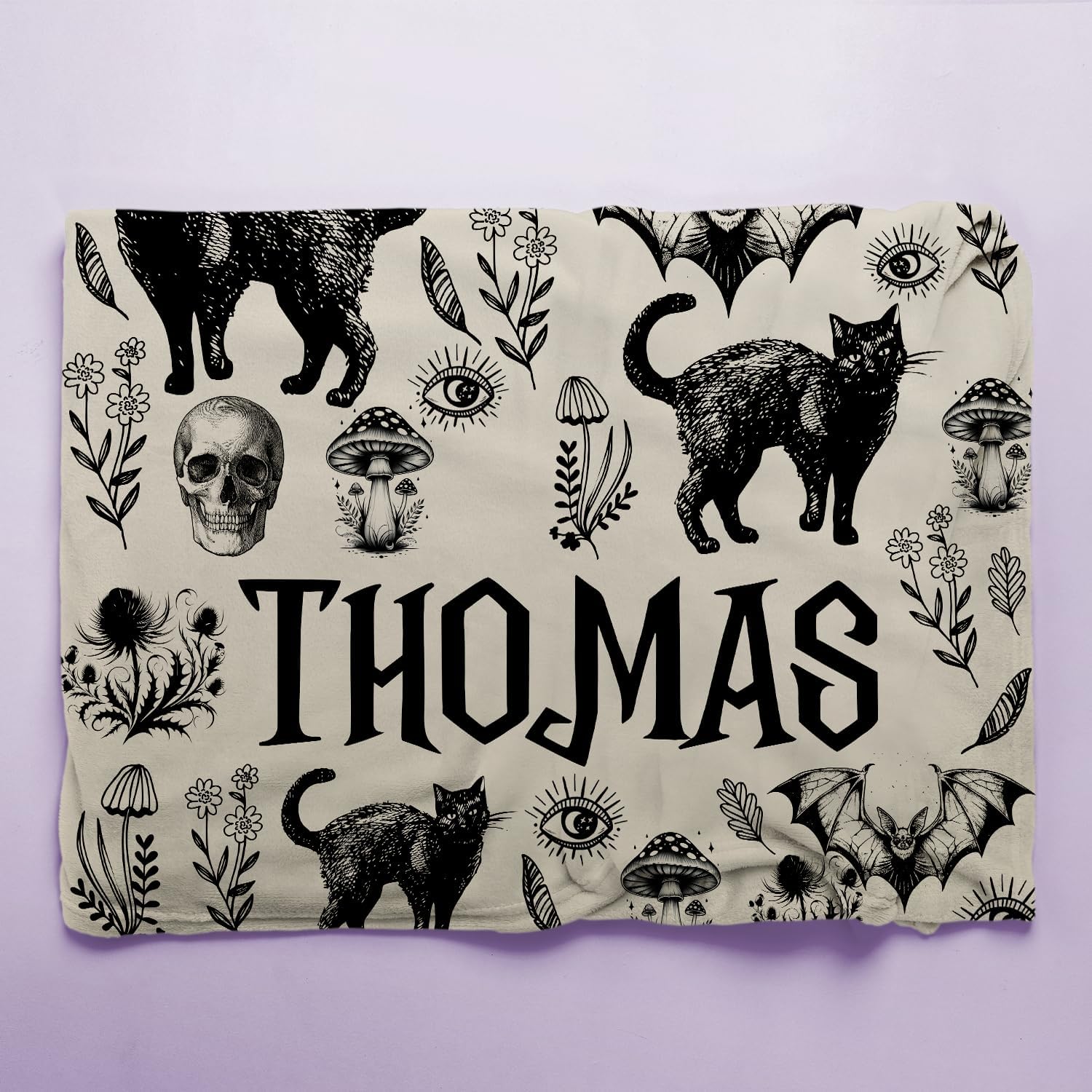 Zocoshi Halloween Baby Blanket with Custom Name