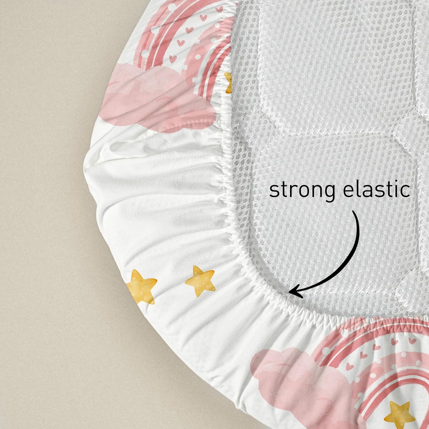Soarwg Kids Bassinet Sheets 4Pack Neutral