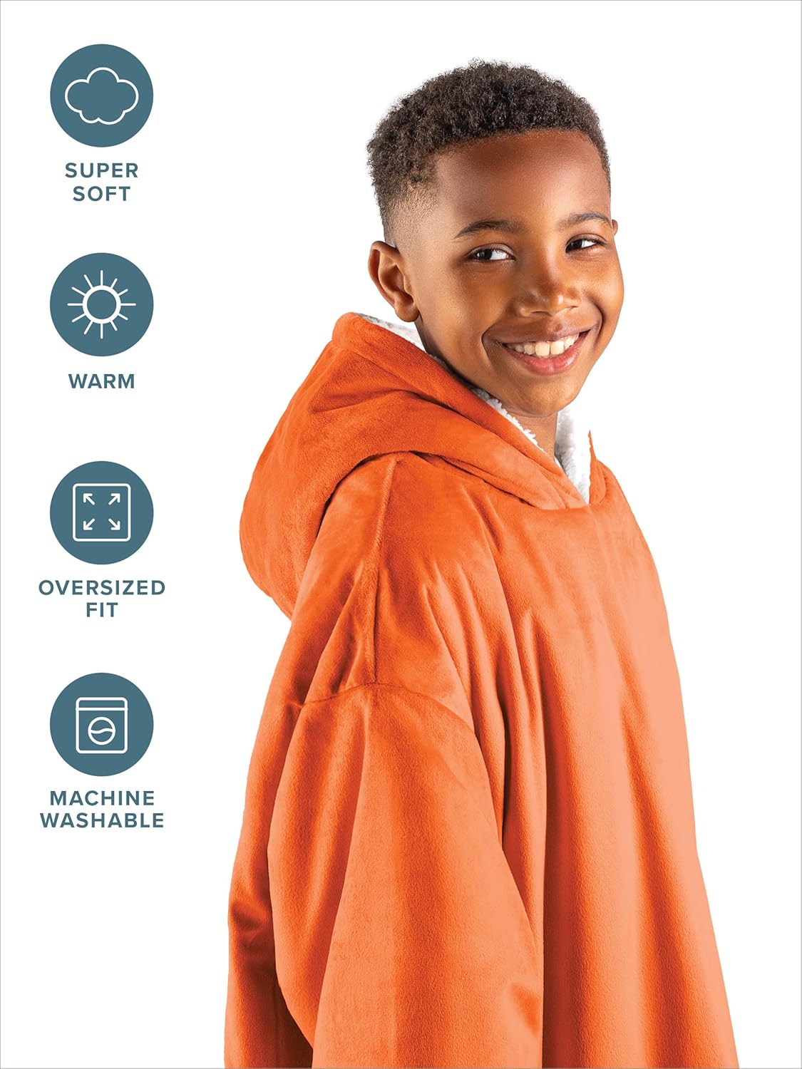 Bare Home Wearable Blanket Hoodie - Soft Plush Sherpa