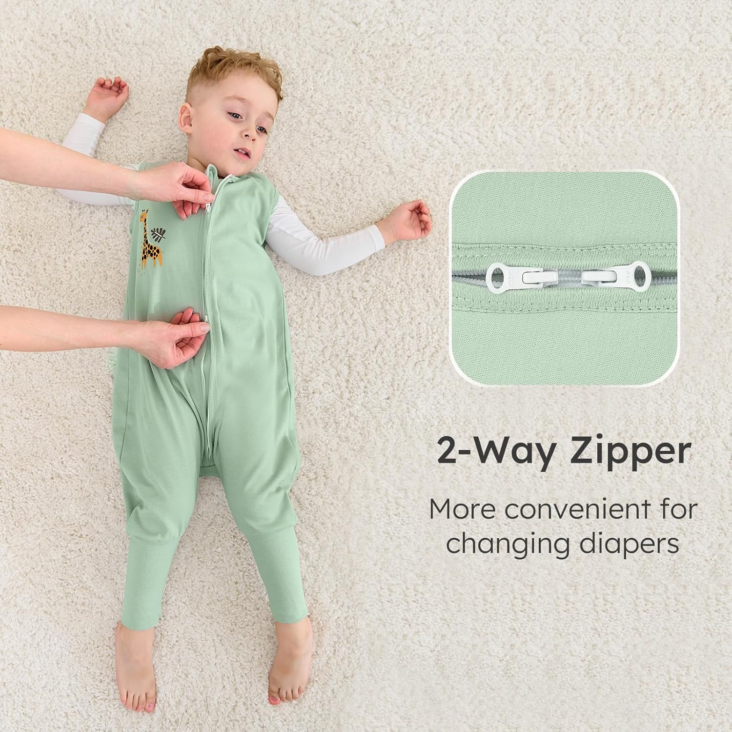 Yoofoss Toddler Sleep Sack with Feet 100 Organic Cotton