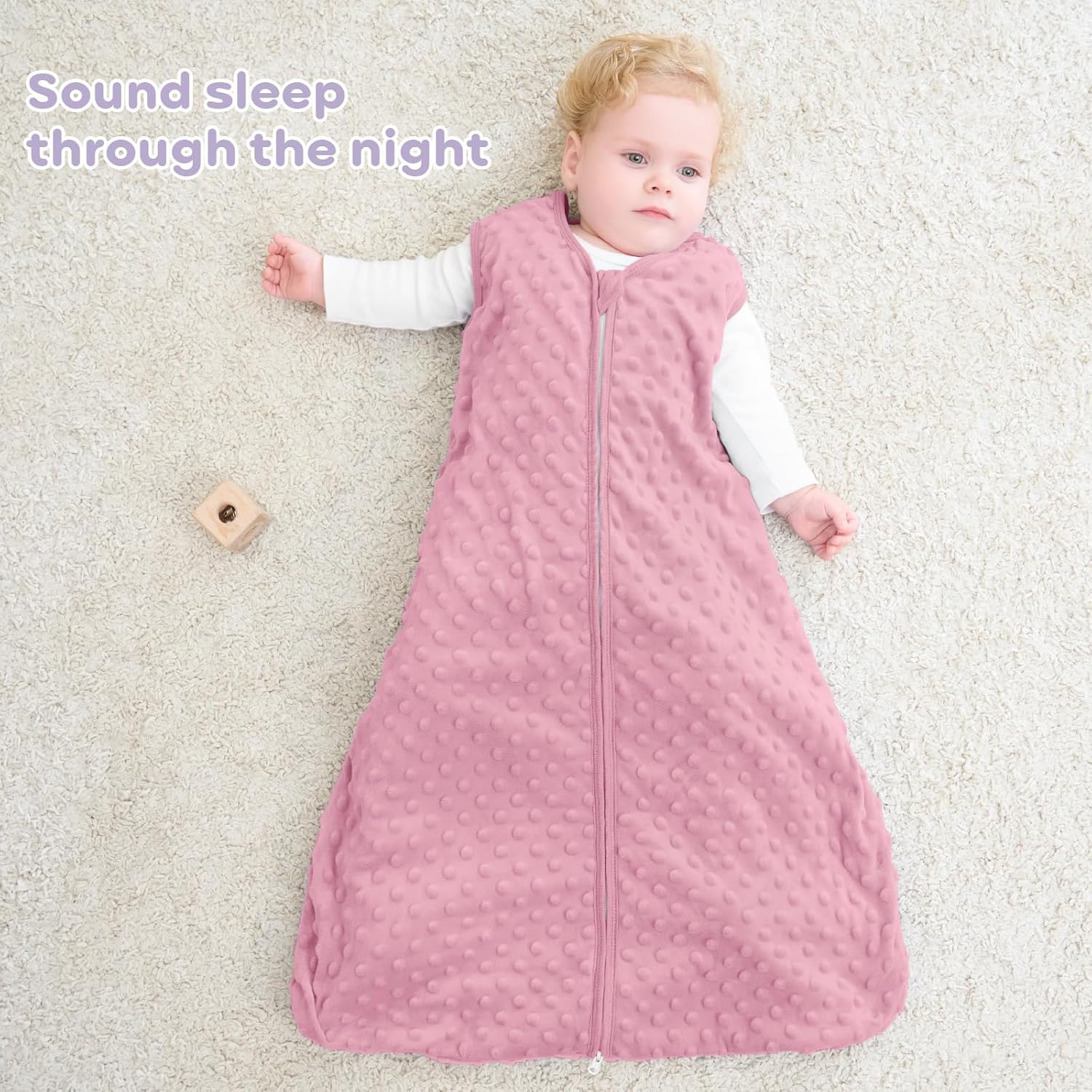 FIEMOL 2 Pack Fleece Sleep Sack 6-12 Months