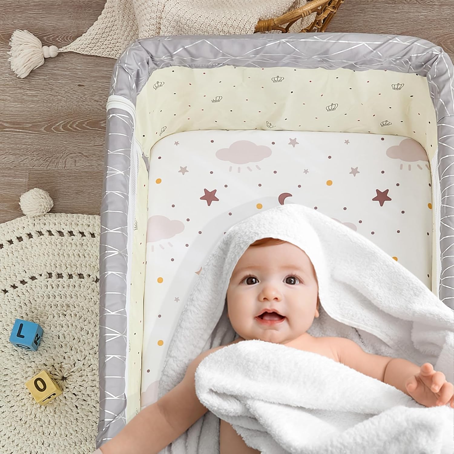 4 Pack Bassinet Sheets - 33x20 for Baby Delight Angelbliss Maxi-COSI