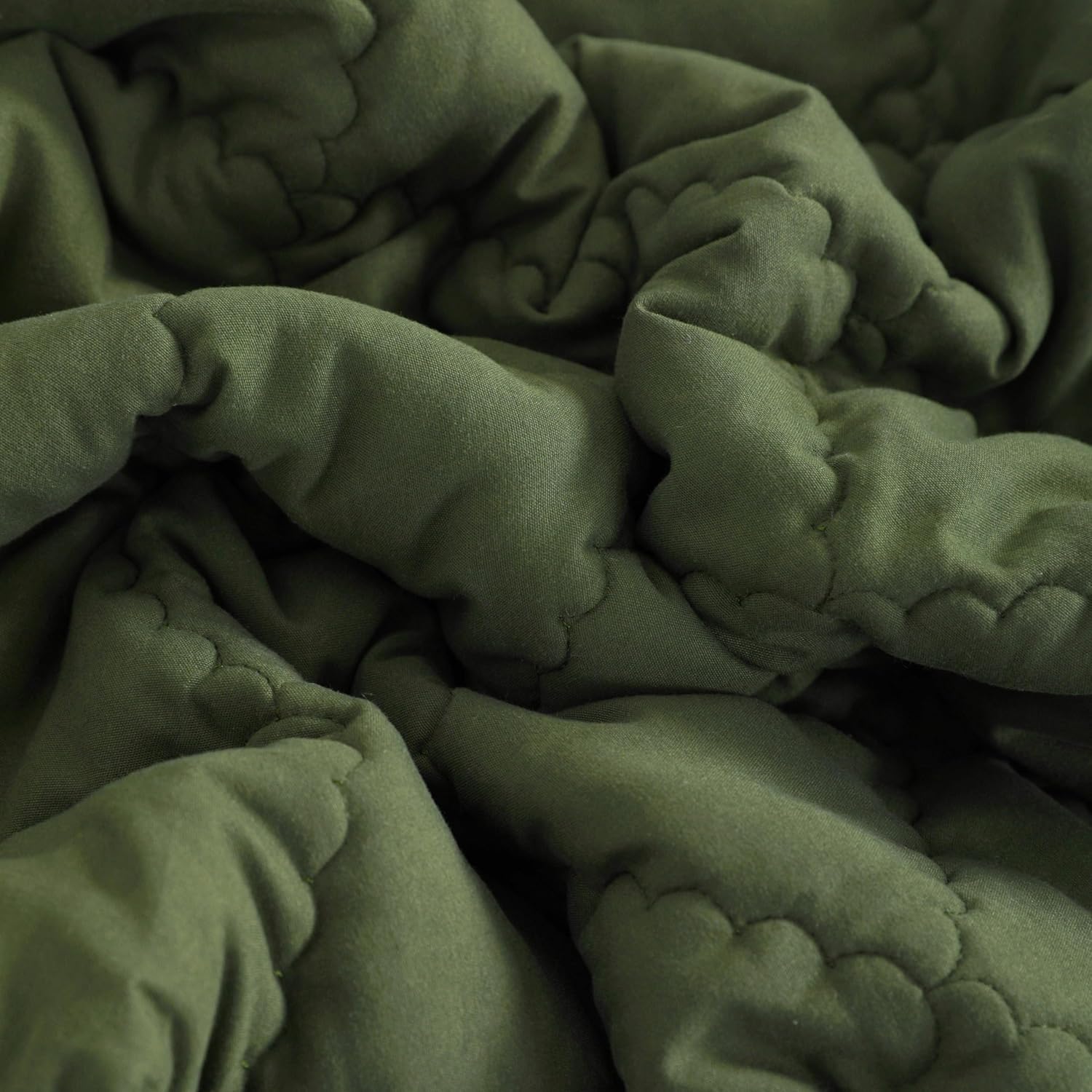 NTBAY Down Alternative Toddler Quilt Lightweight Warm Olive Green Crib Blanket
