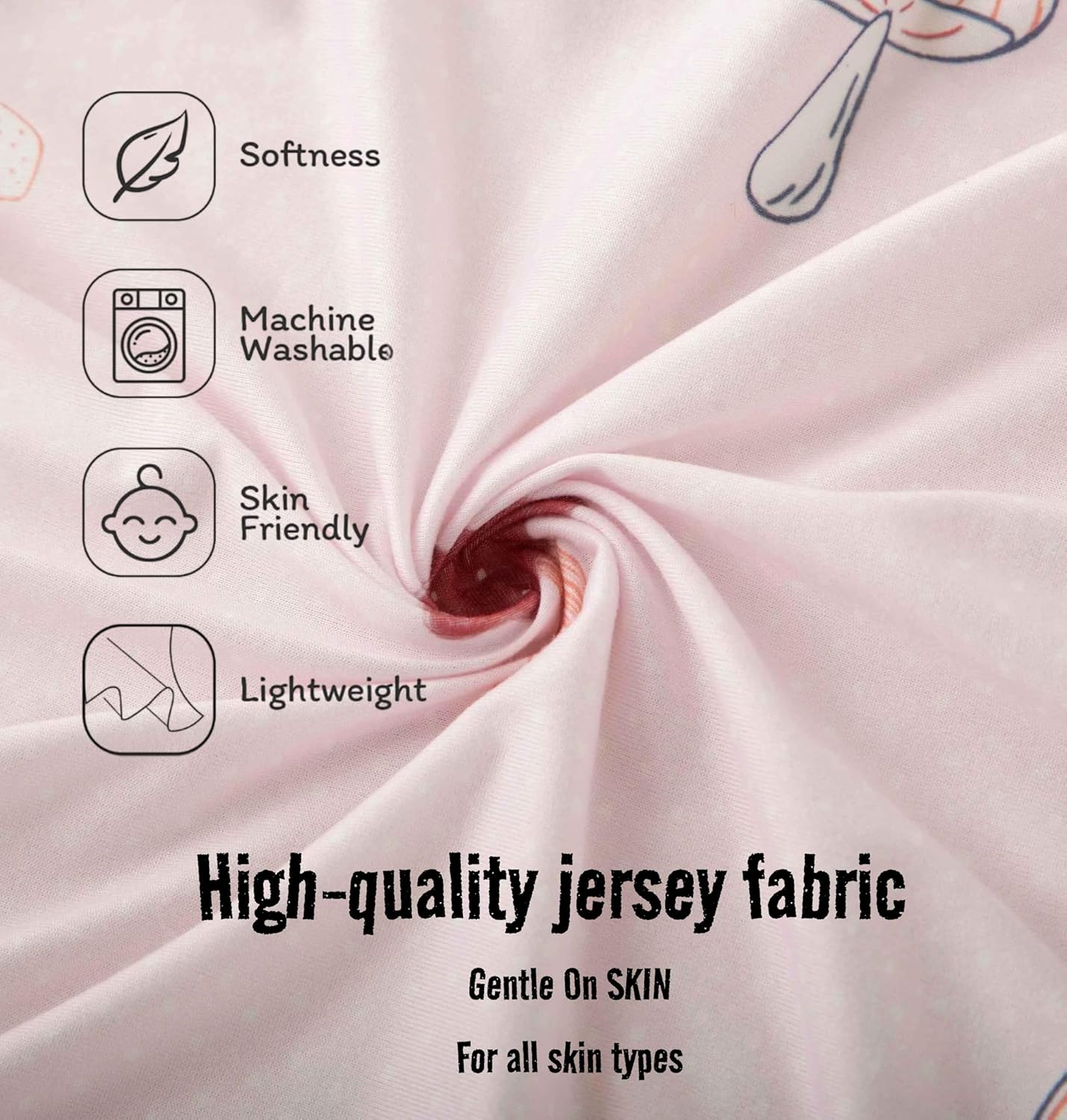SDY Mushroom Bassinet Sheets Set 2 Pack
