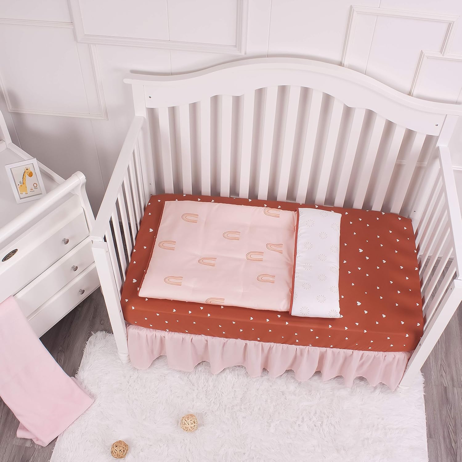 La Premura Boho Rainbow Baby Bedding Set 3 Piece