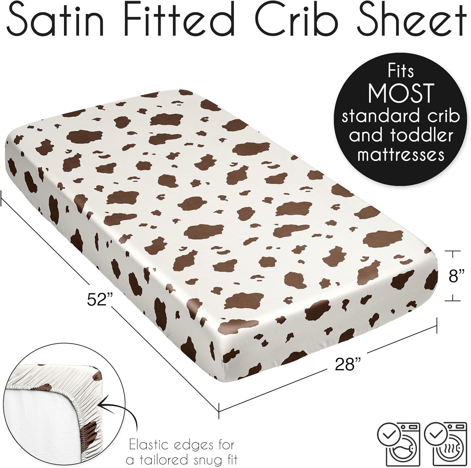 Sweet Jojo Designs Western Cow Print Crib Sheet
