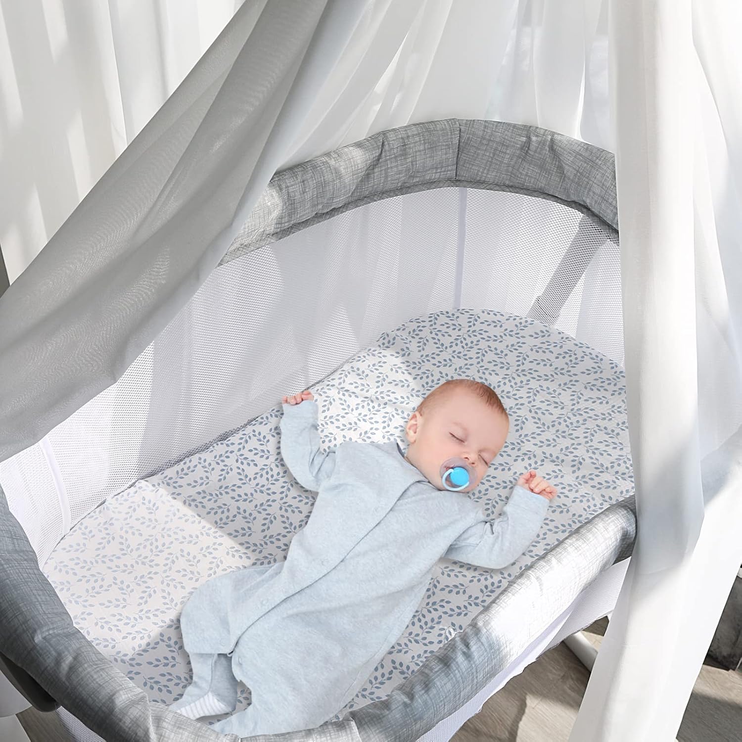 Coldwind Muslin Bassinet Sheets 2 Pack - Soft Breathable