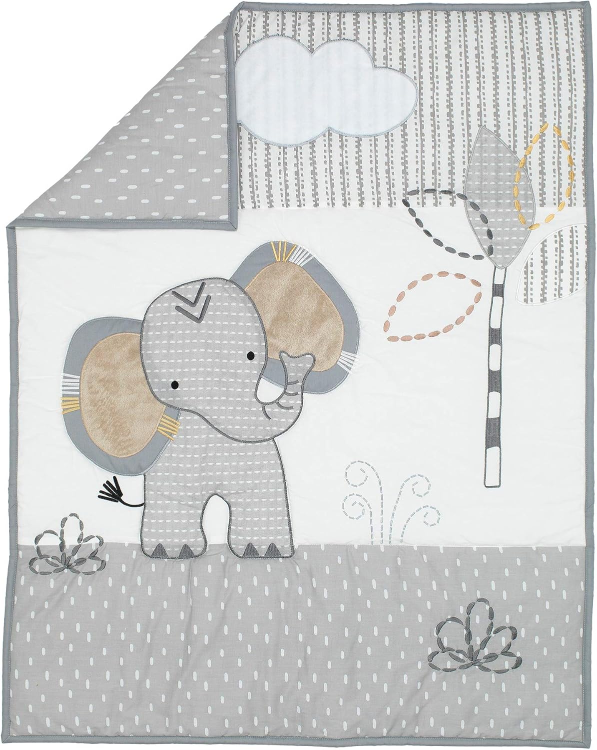 Lambs Ivy Jungle Safari Elephant 3-Piece Crib Bedding Set