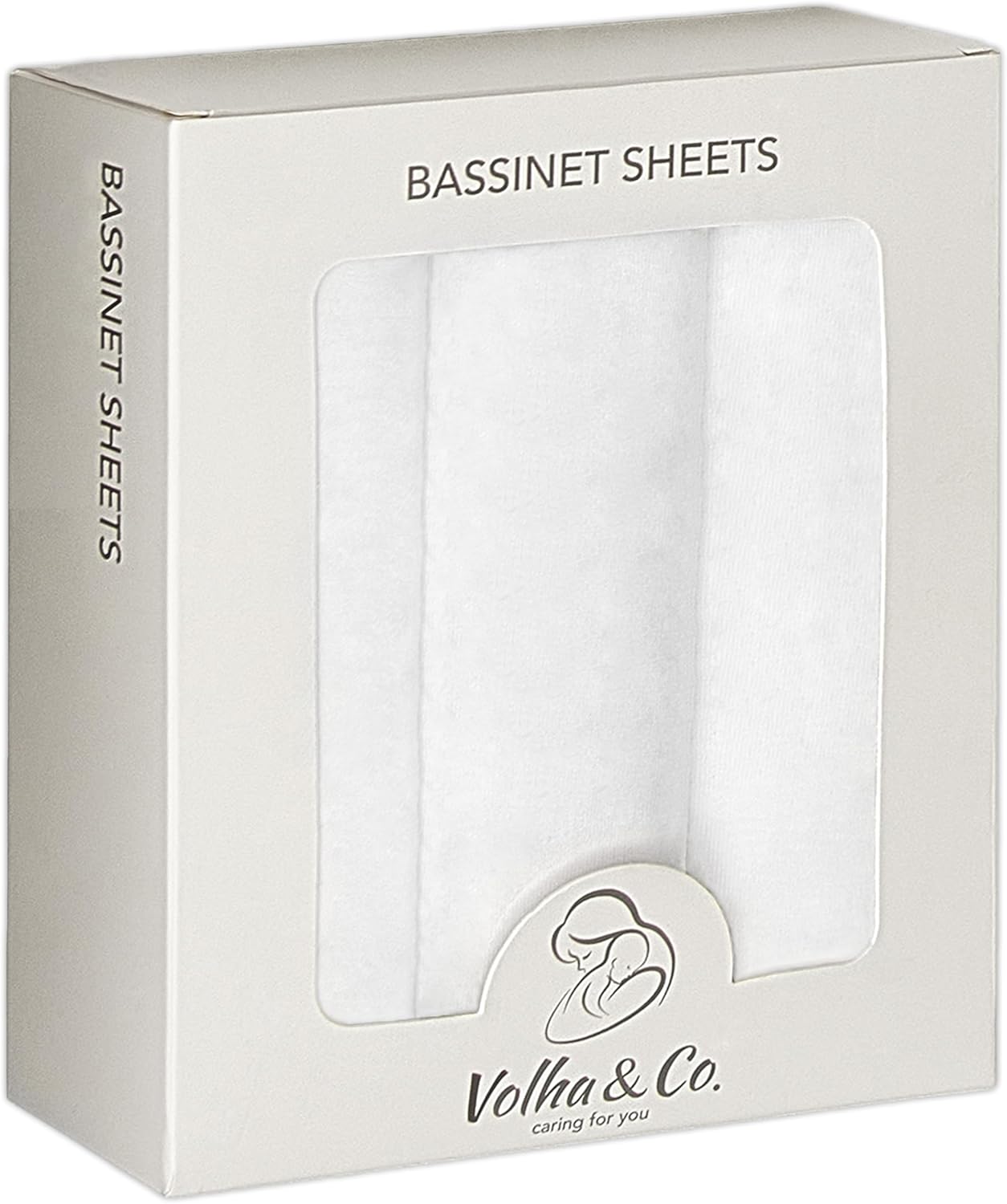 VOLHACO Bassinet Sheets 3-Pack White