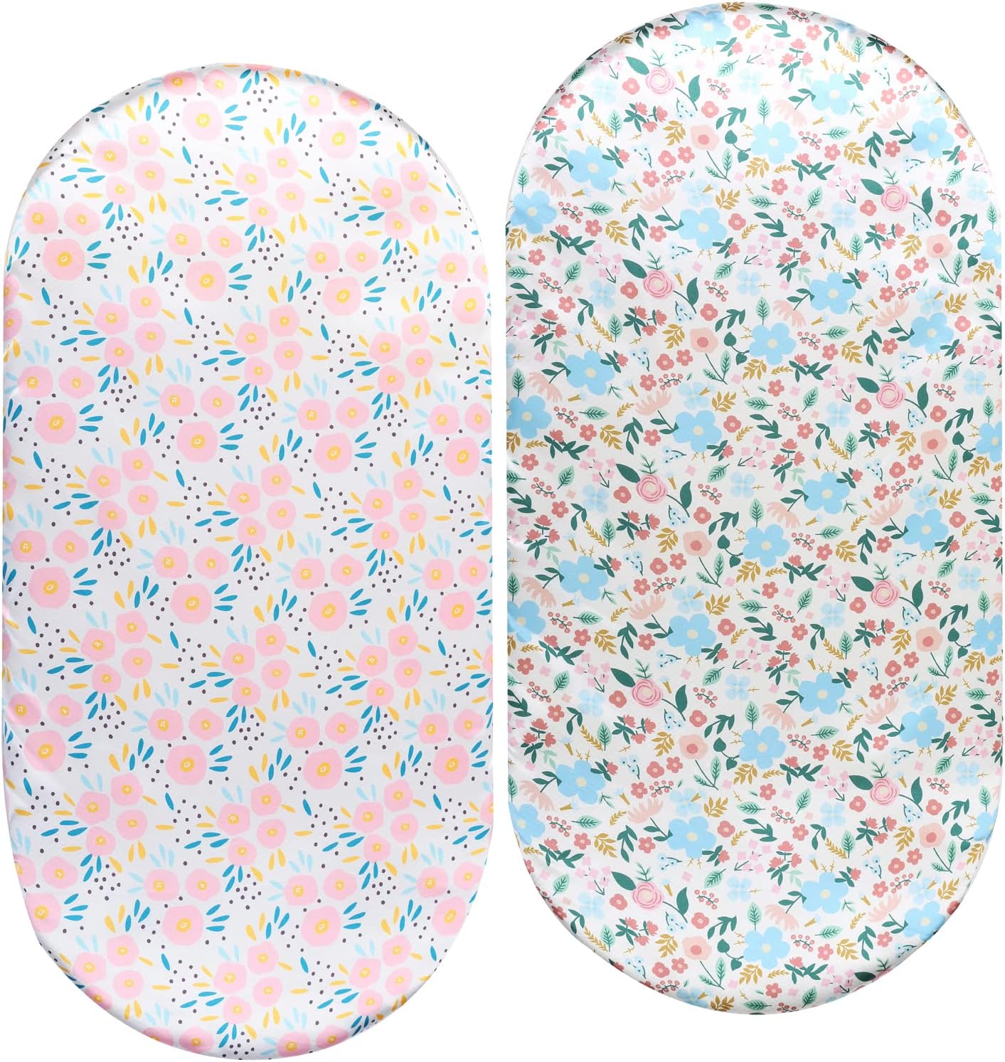 Tcmyyund Bassinet Sheet Set 2 Pack Ultra Soft Satin