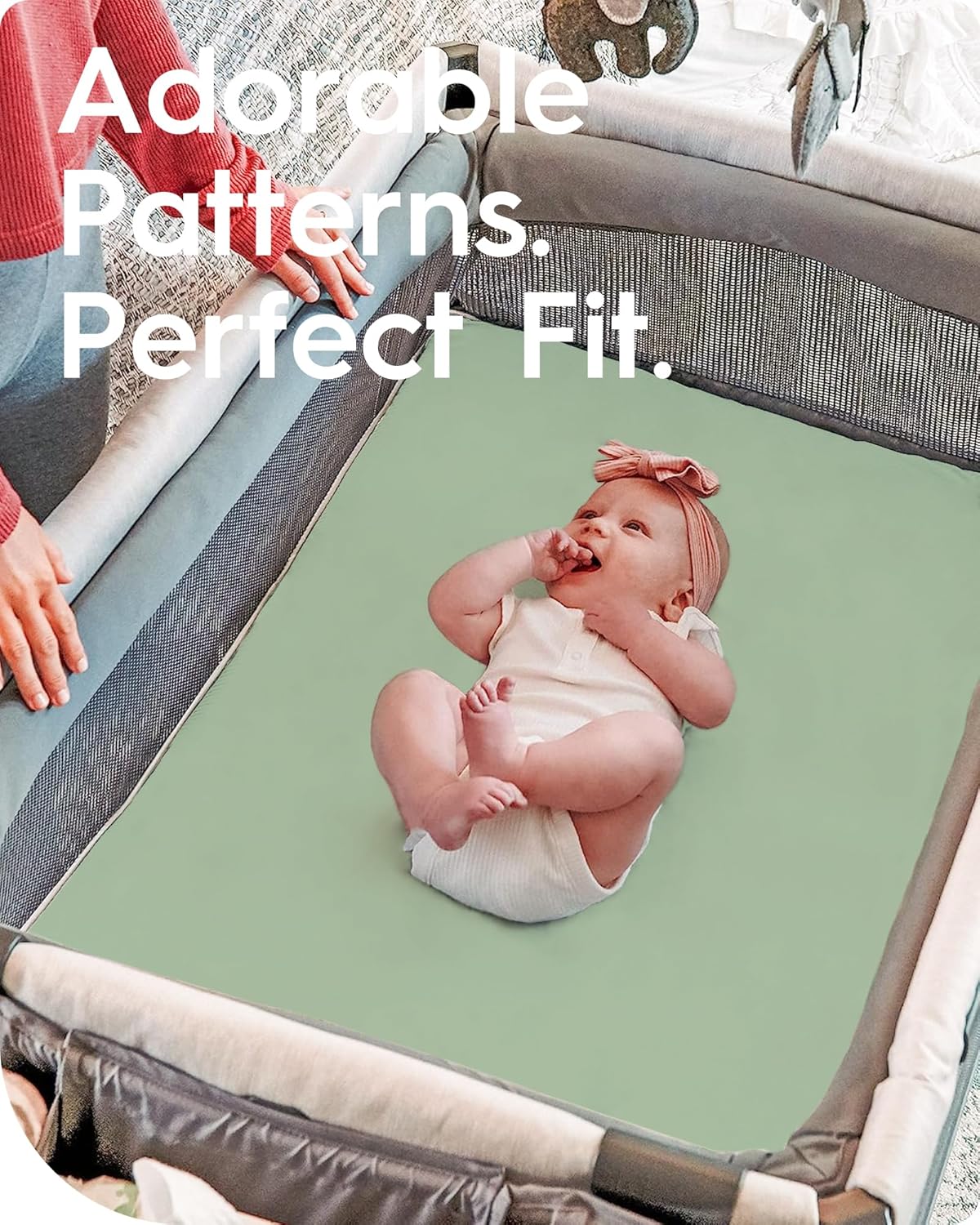 TotBasic Pack N Play Sheets Fitted - 2 Pack