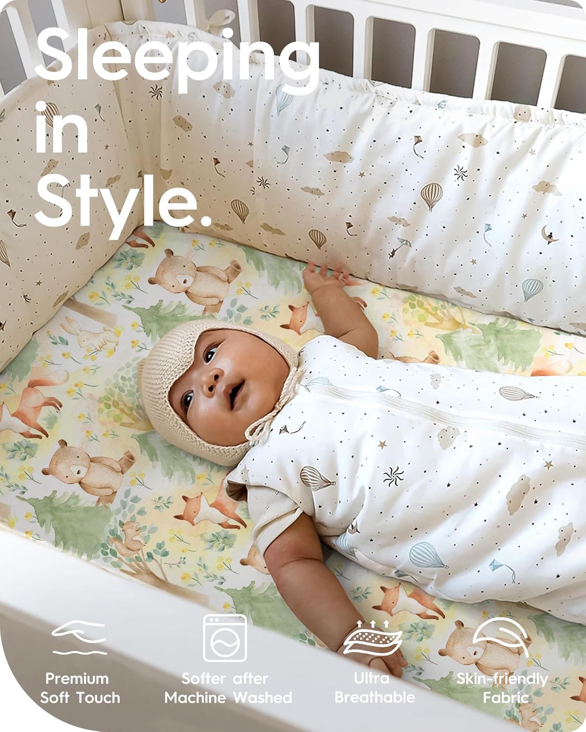 TotBasic Mini Crib Sheets 24x38 Ultra Soft Pack N Play Fitted Sheets