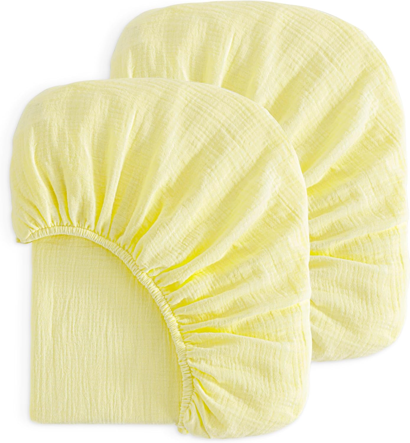 NTBAY 2 Pack Muslin Crib Sheets Soft Breathable