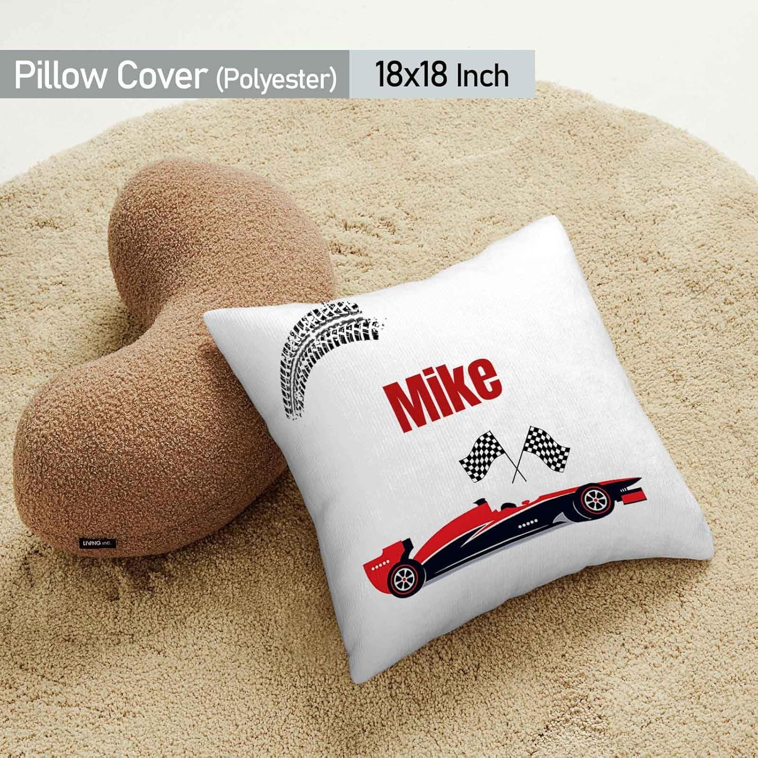 Custom Baby Crib Bedding Set with Name and Race Car Design