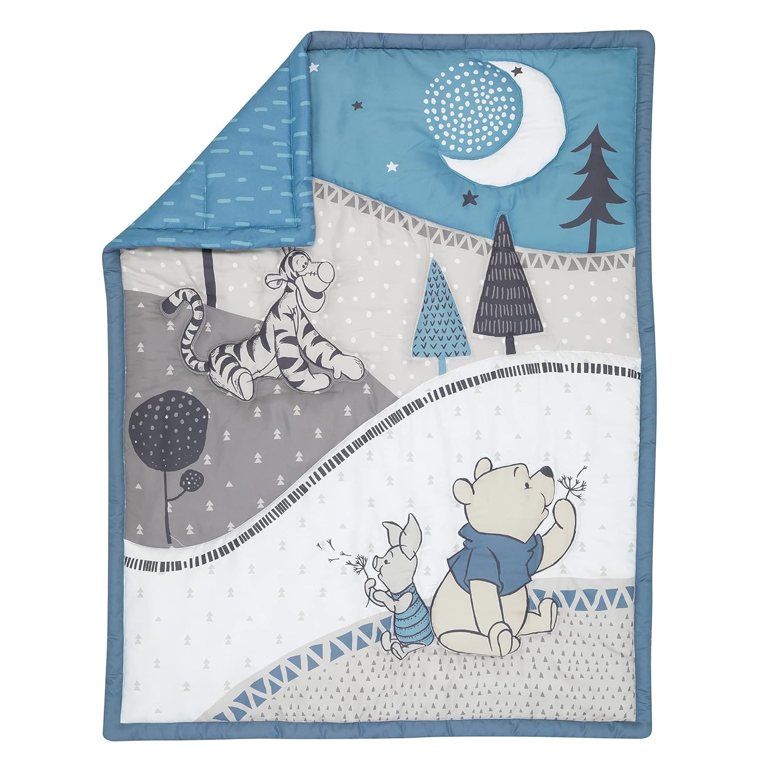Lambs Ivy Forever Pooh Crib Bedding Set Blue