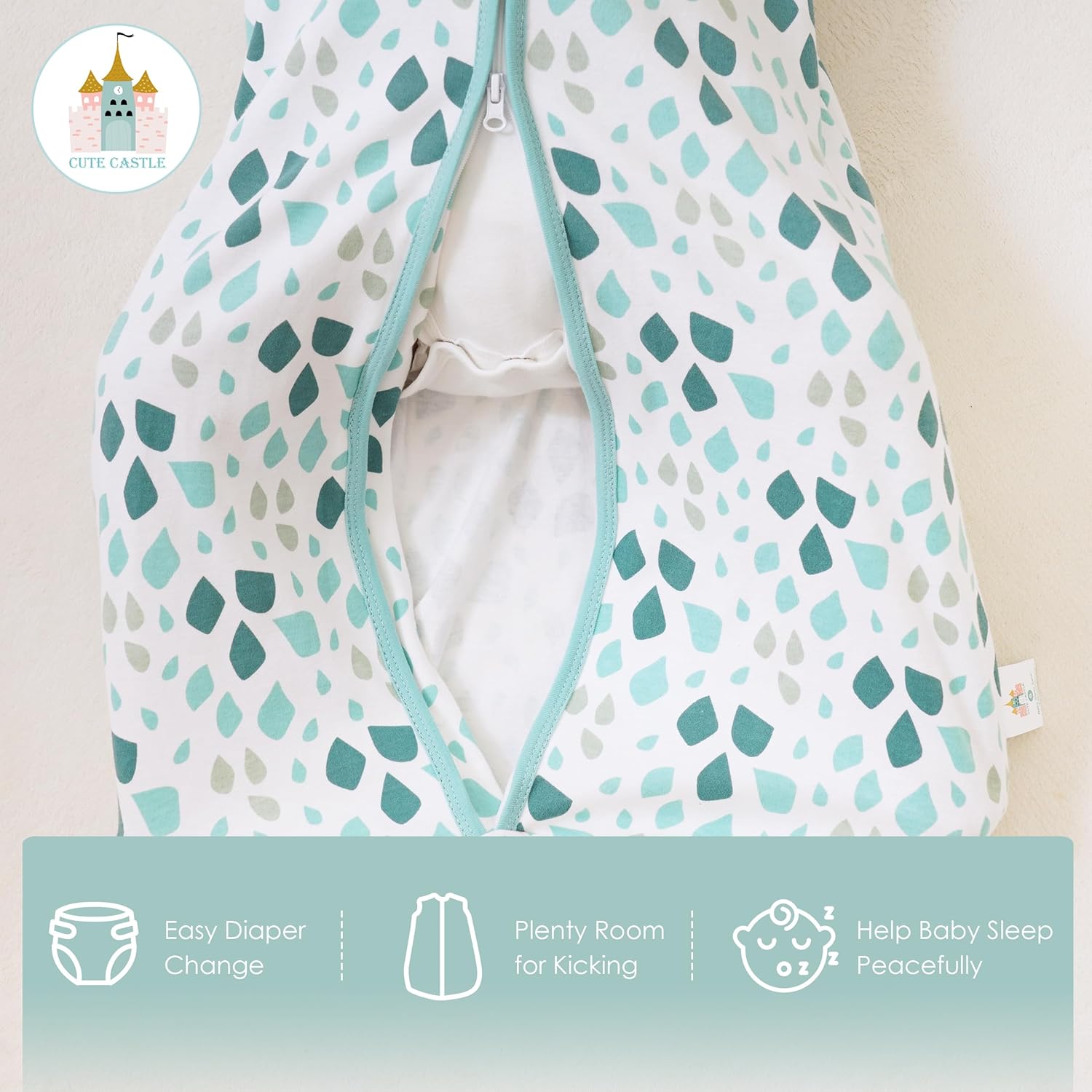 Cute Castle 18-24 Months Sleep Sack 3 Pack Green 1