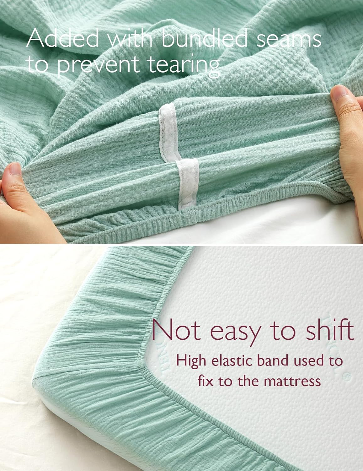 Momcozy Muslin Fitted Bassinet Sheet 2-Pack