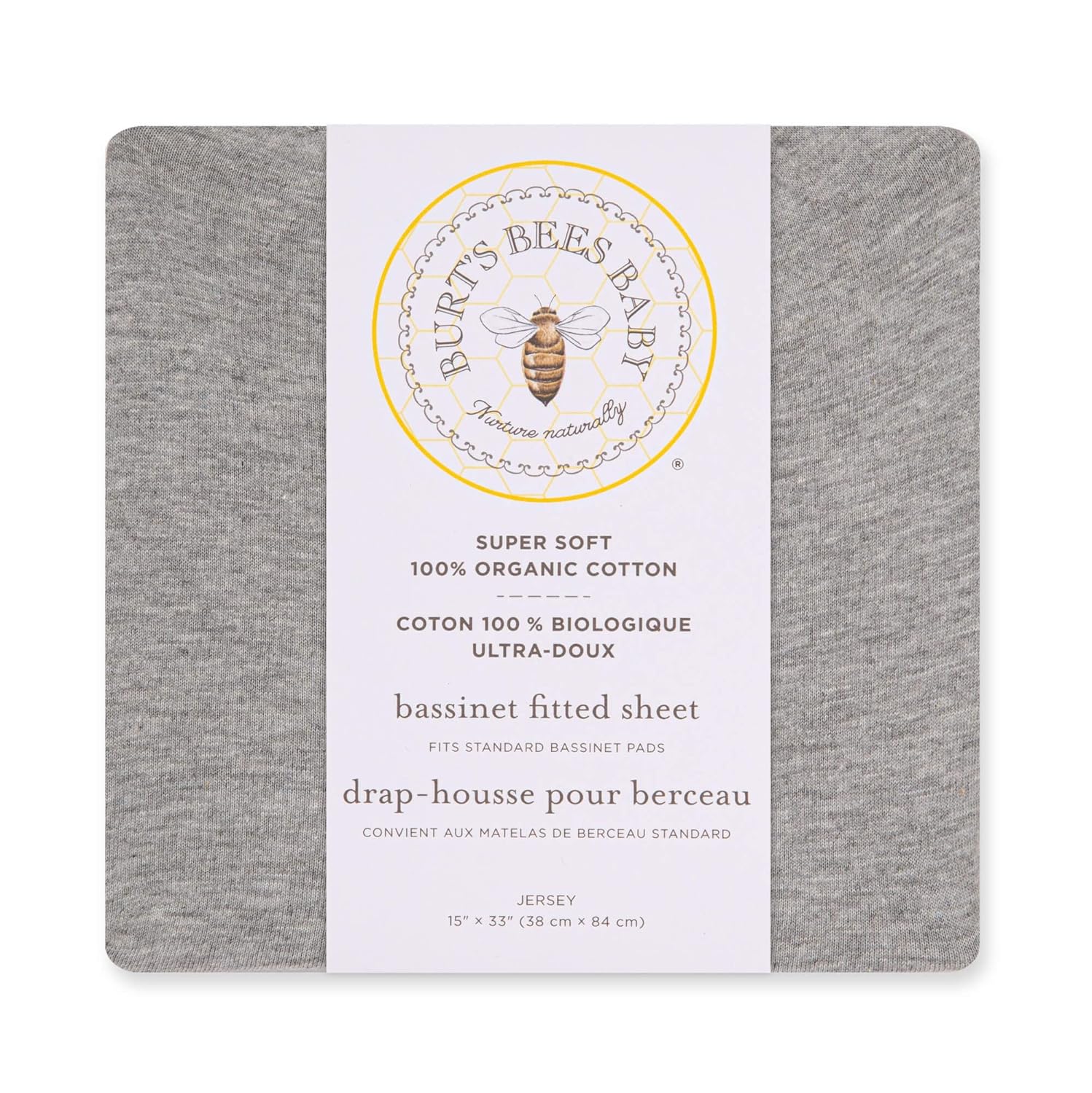 Burts Bees Baby Fitted Bassinet Sheet 1