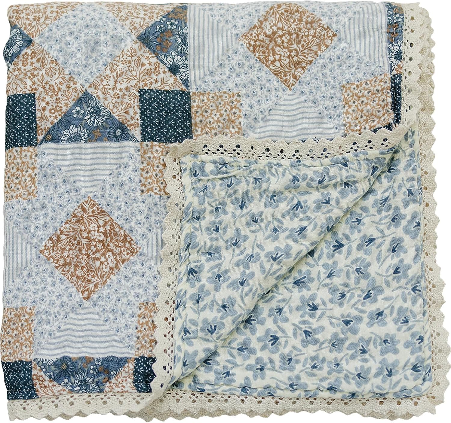 Mebie Baby Muslin Quilt - 47x47 Soft and Durable