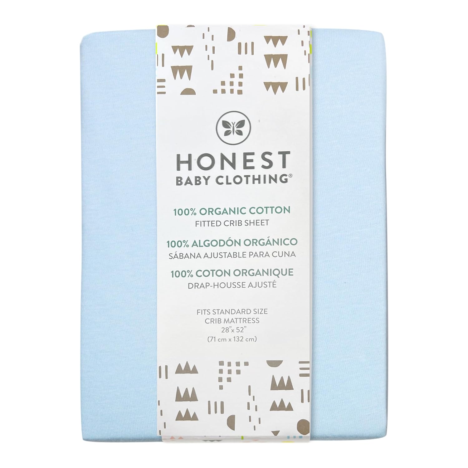HonestBaby Organic Cotton Crib Sheet Set - Light Pink One Size 1