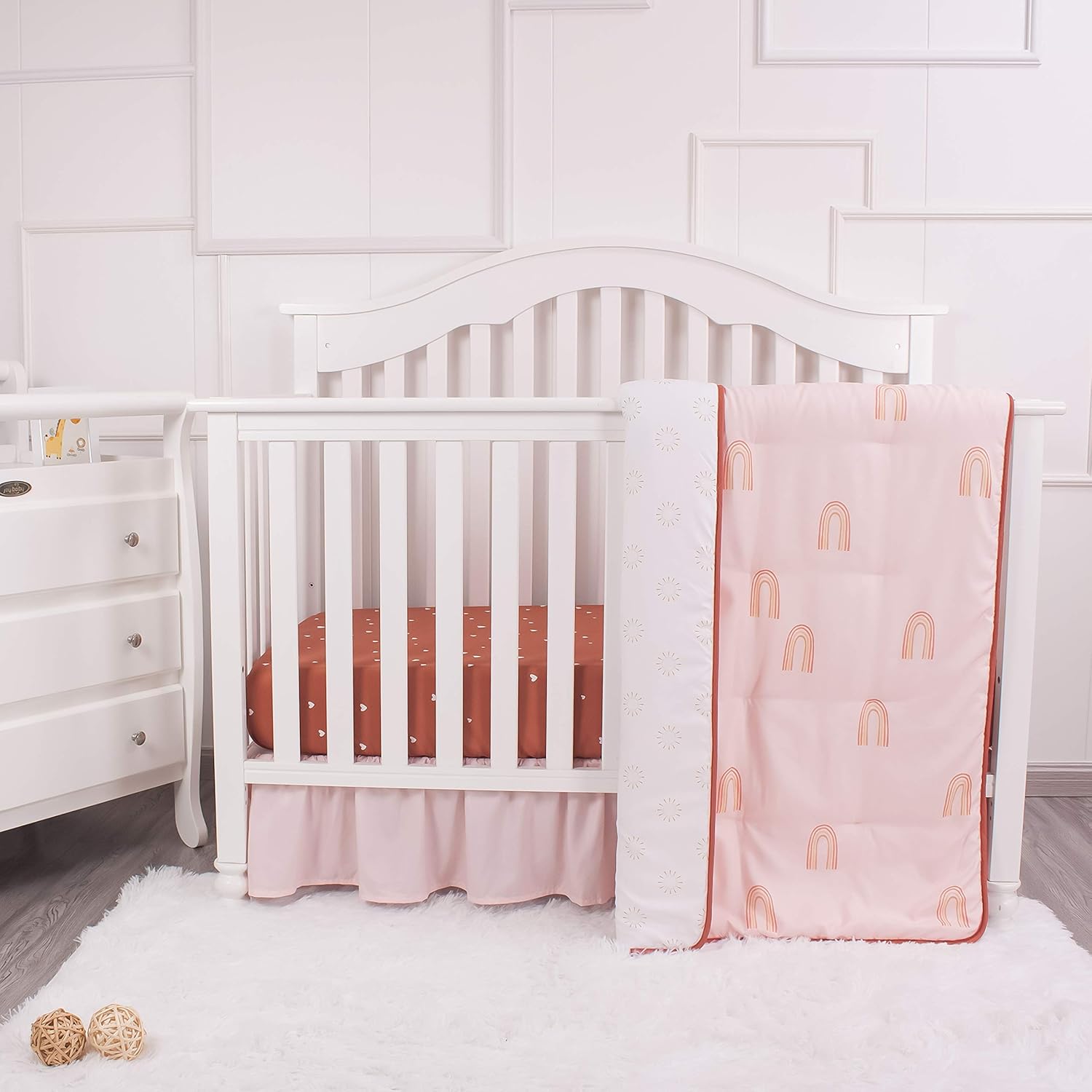 La Premura Boho Rainbow Baby Bedding Set 3 Piece
