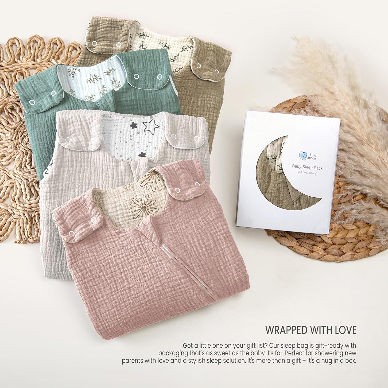 Lulumoon Sleep Sack Muslin for 9-15 Month Baby