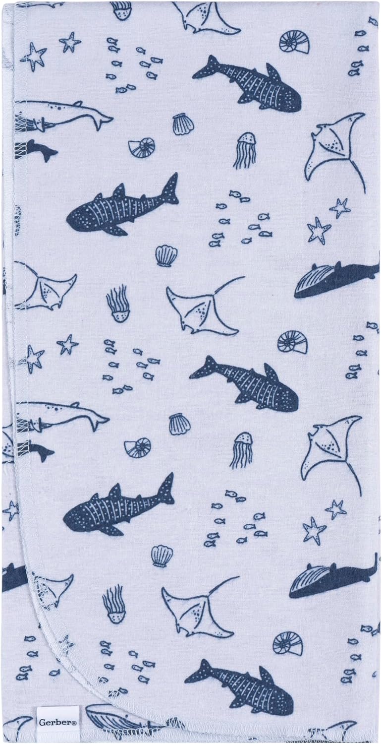 Gerber Unisex Flannel Receiving Blankets Pack of 4