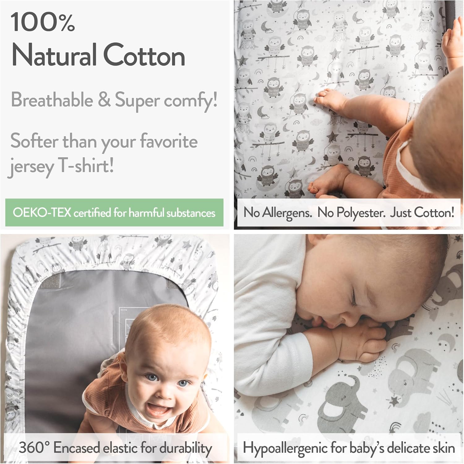 Joey Joan Bedside Bassinet Sheets 2 Pack 1
