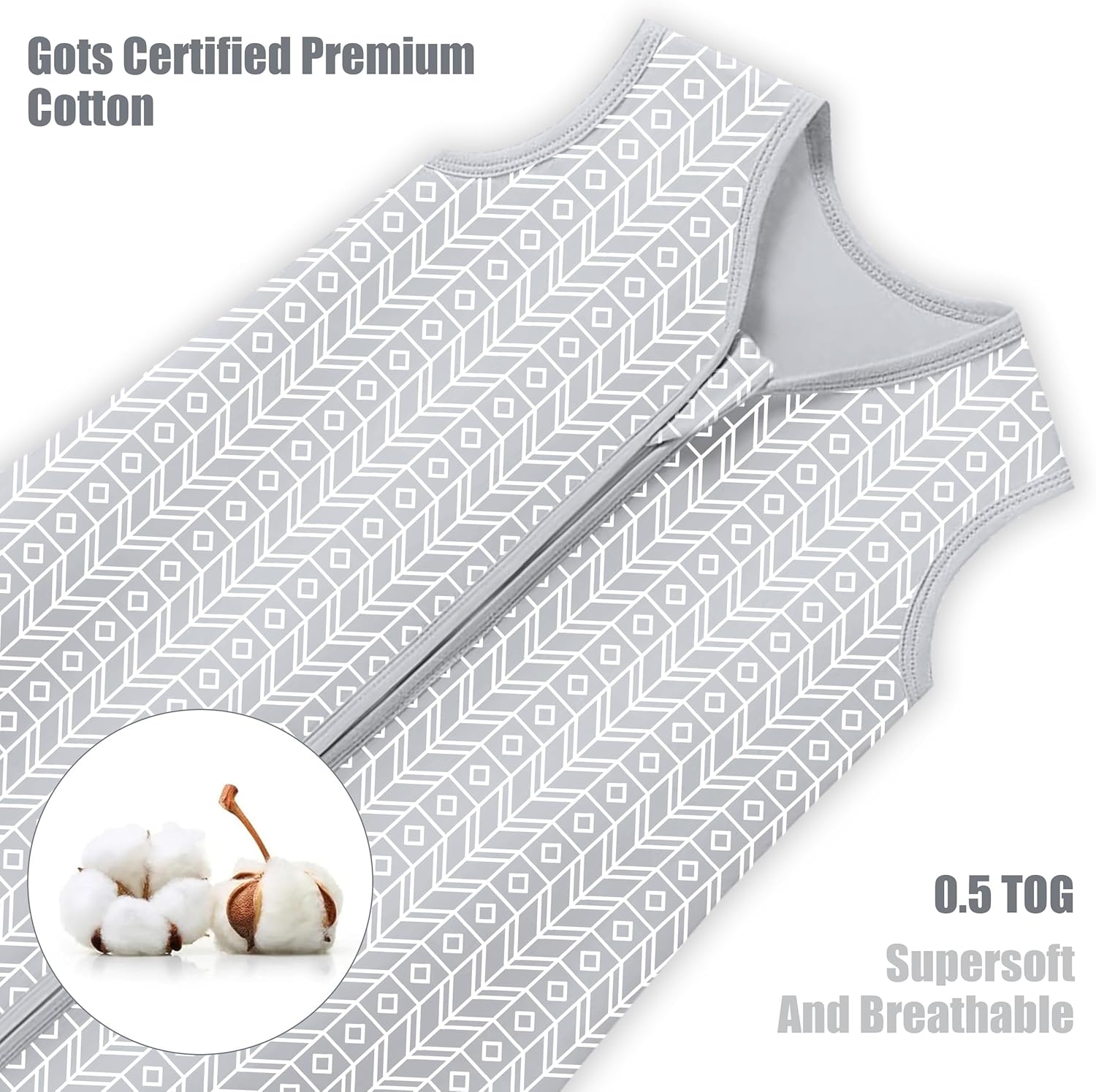SWEET DOLPHIN 3-Pack Baby Sleep Sacks 0-6 Months