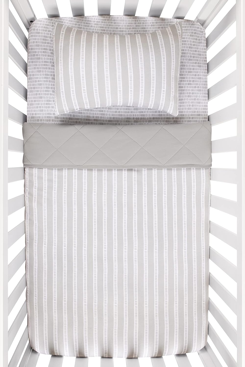 Elys Co Baby Crib Bedding Set - Grey Design 4 Piece 1
