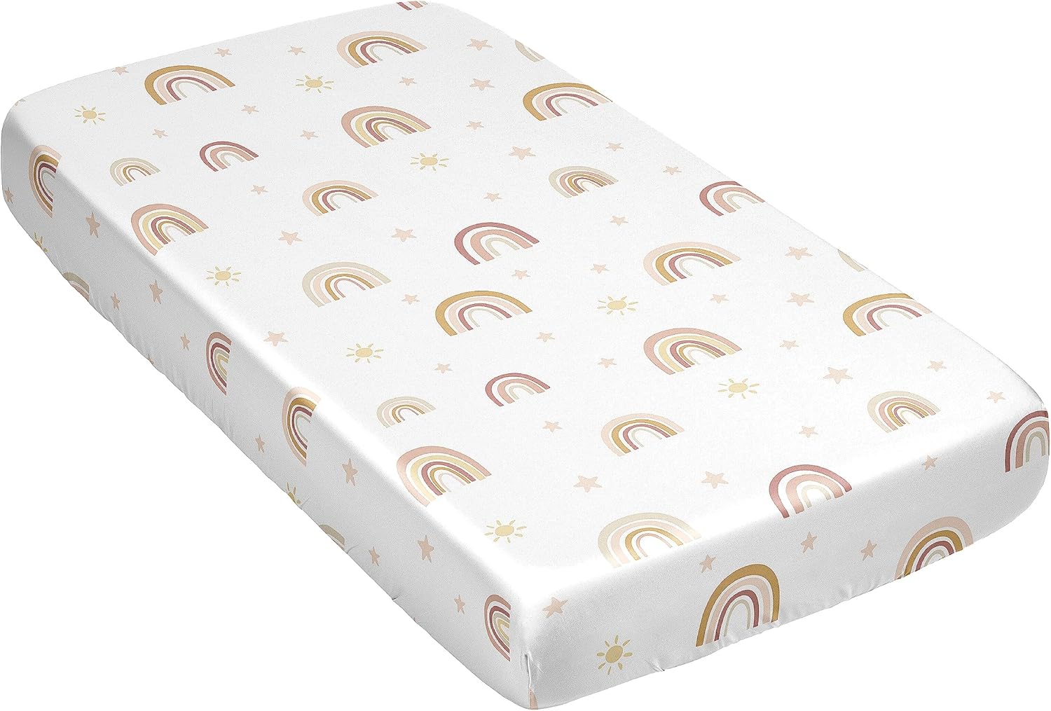 Sweet Jojo Designs Boho Rainbow Crib Sheet 1