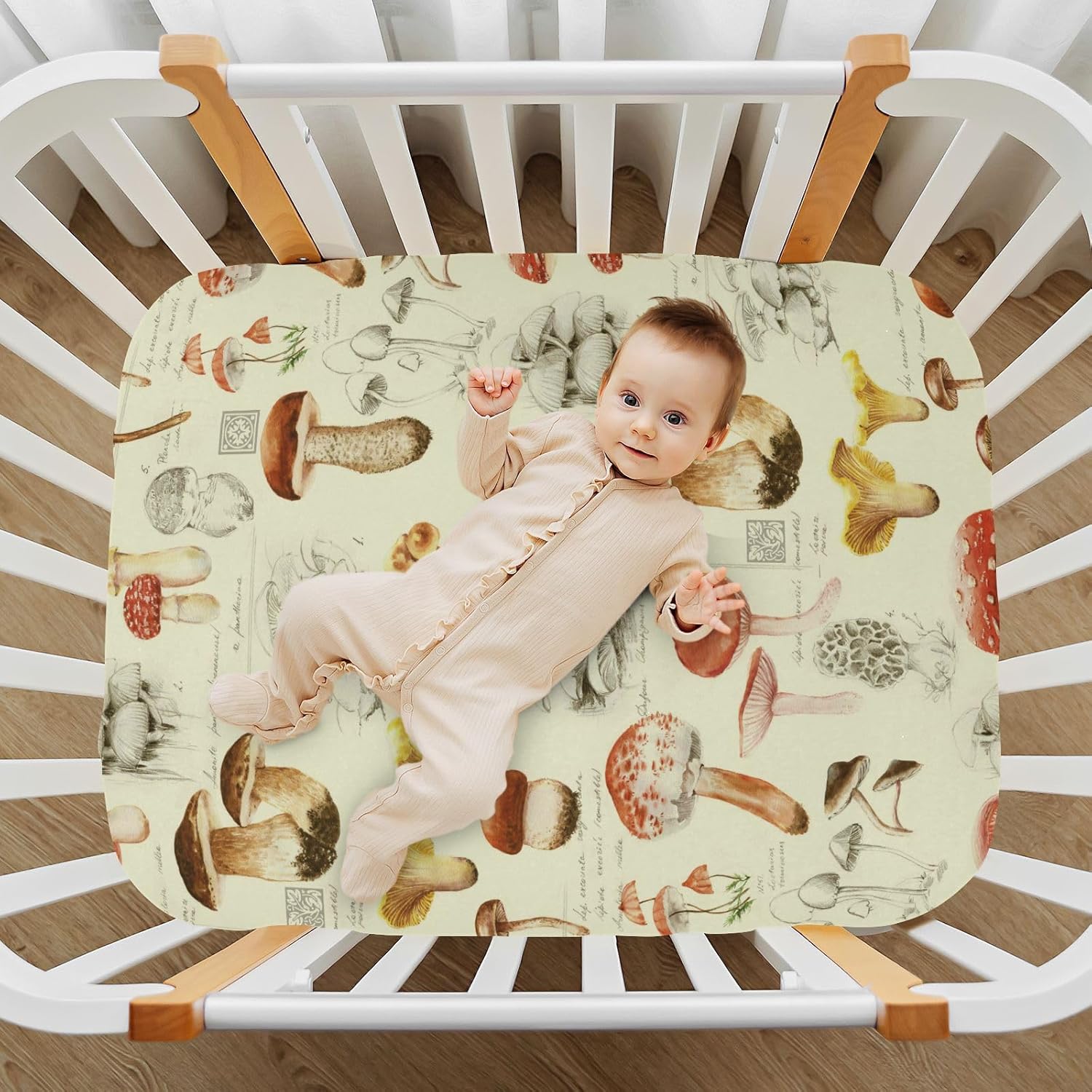 SHJI Baby Crib Sheet with Elastic Band for Boys and Girls
