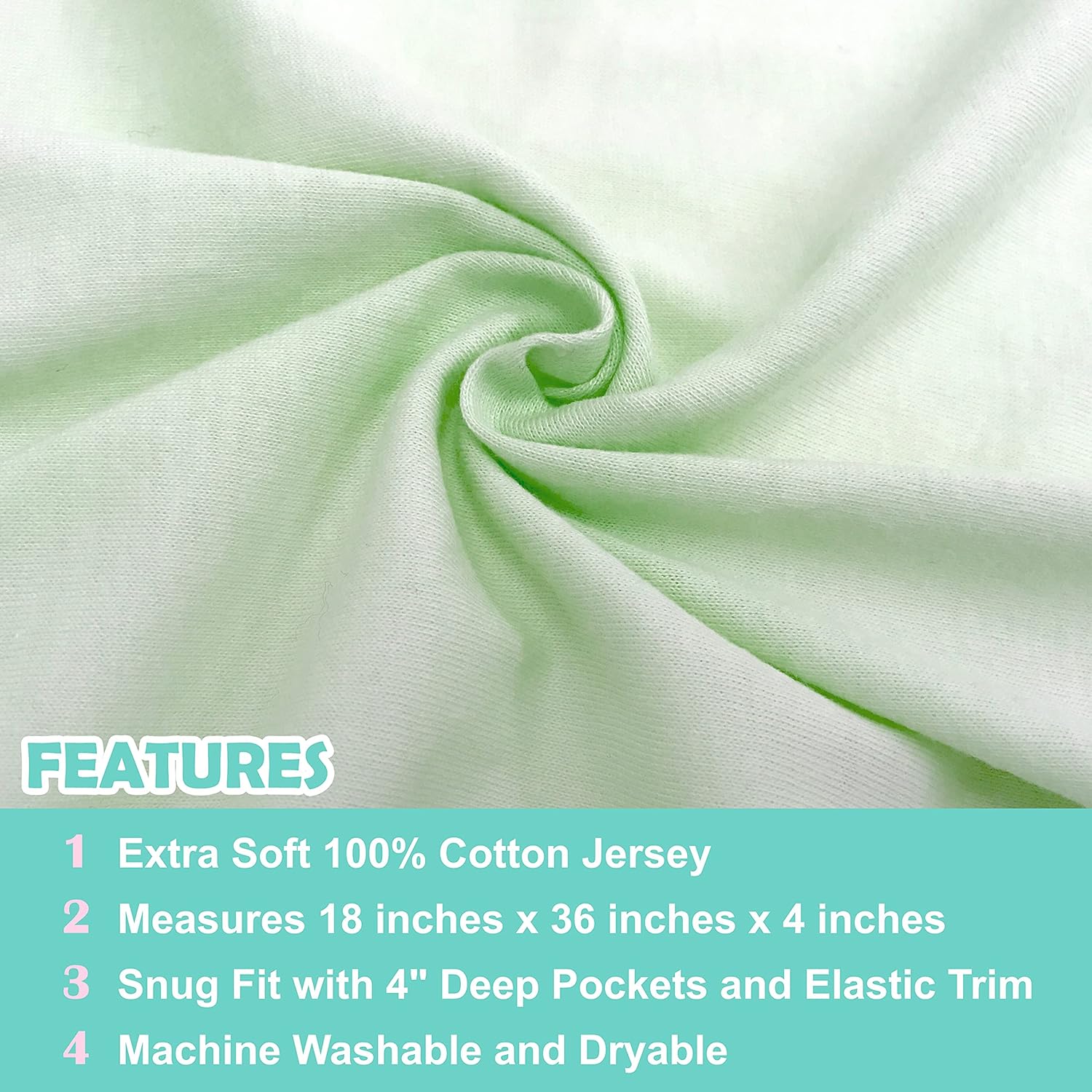 TL Care Natural Cotton Cradle Sheet for Boys and Girls