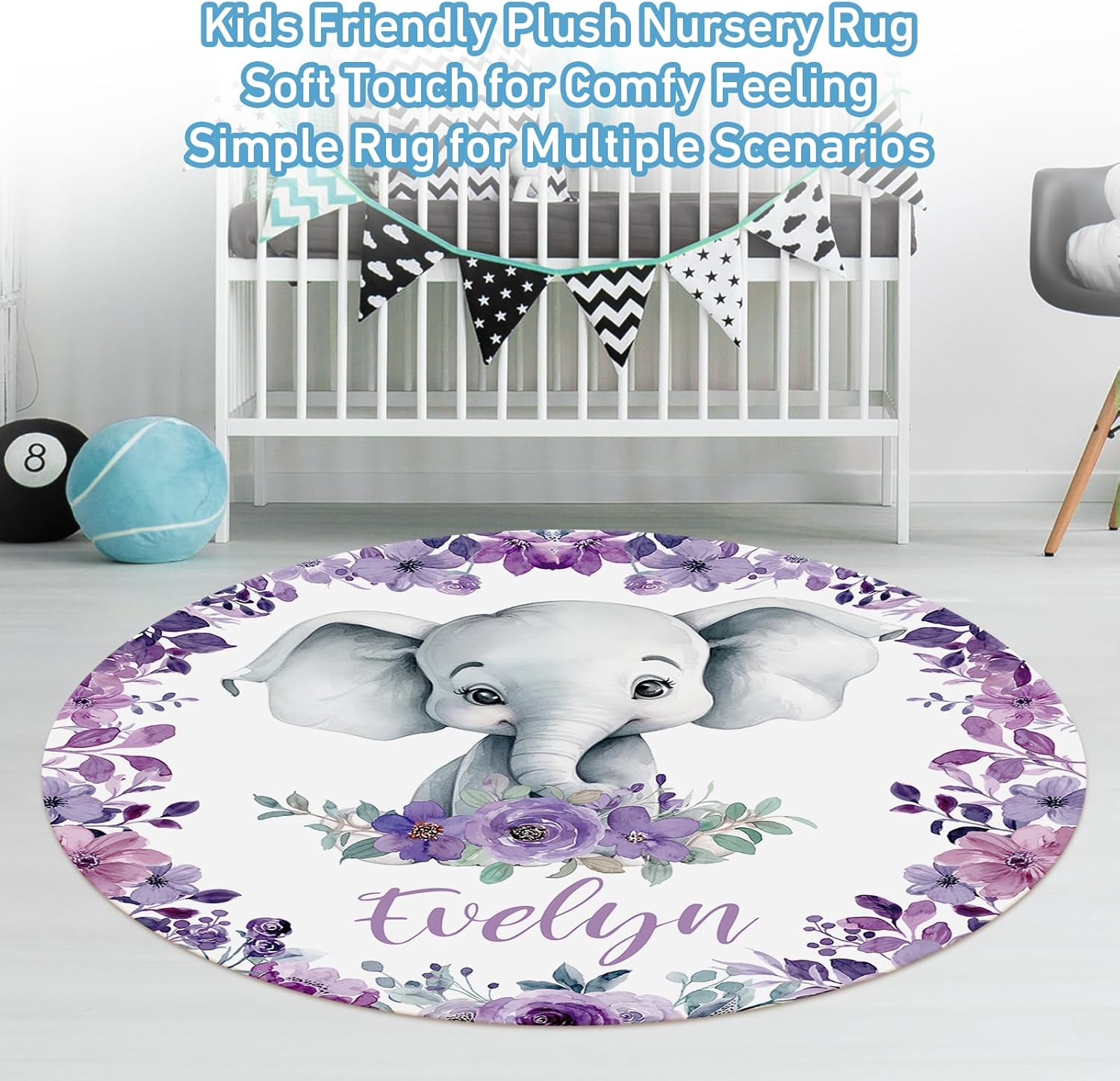 Dyoart Personalized Baby Bedding Set with Elephants