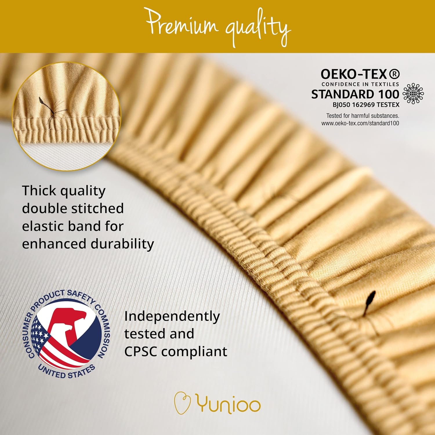 Yunioo Premium Fitted Bassinet Sheets 32x16