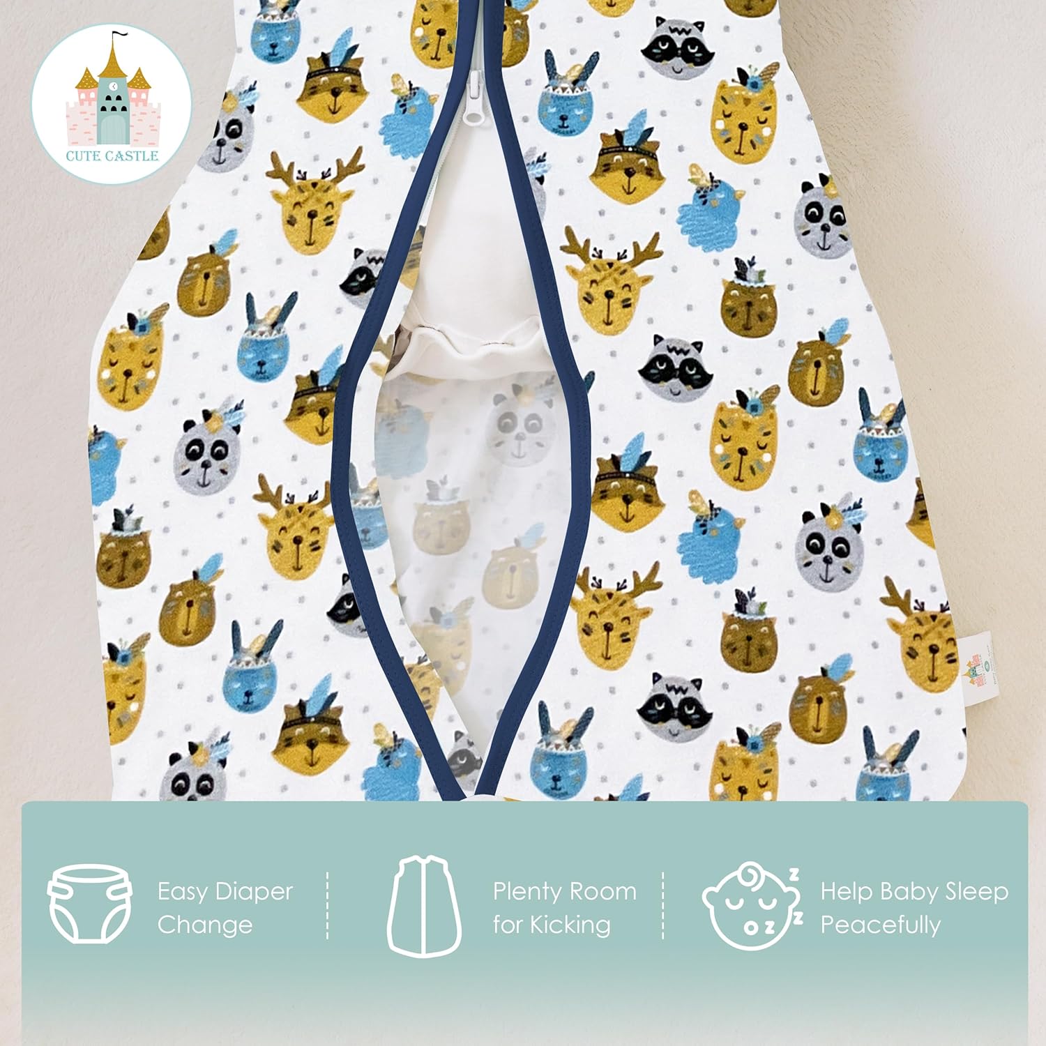 Cute Castle 0-6 Months Sleep Sack 3 Pack 1