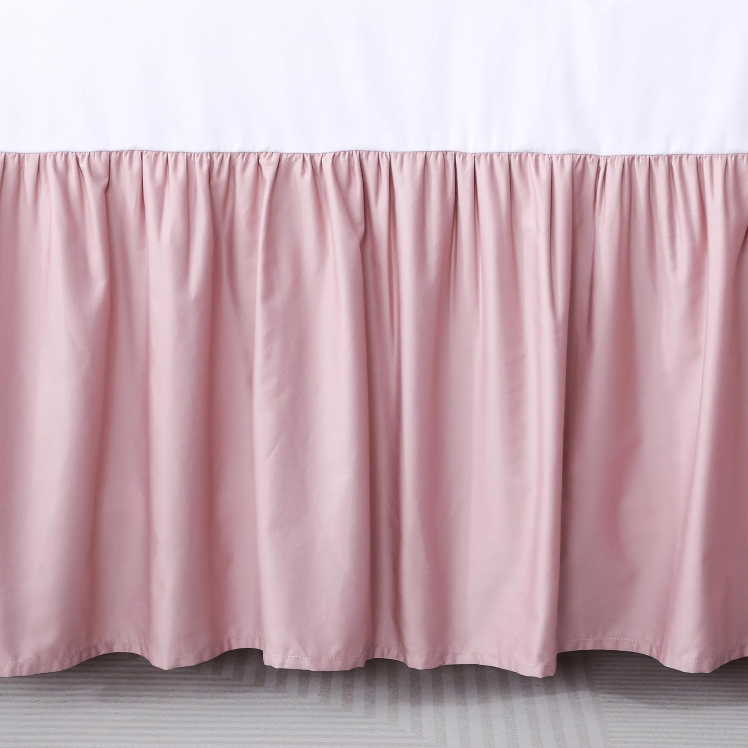 ShunjieHome Crib Skirt Dust Ruffle 100 Egyptian Cotton 400 Thread Count