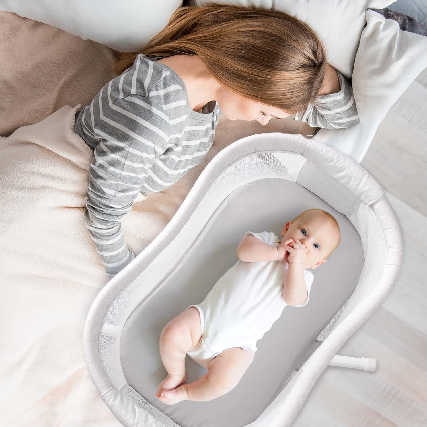 TILLYOU Baby Bassinet Sheets Cotton 2 Pack 1